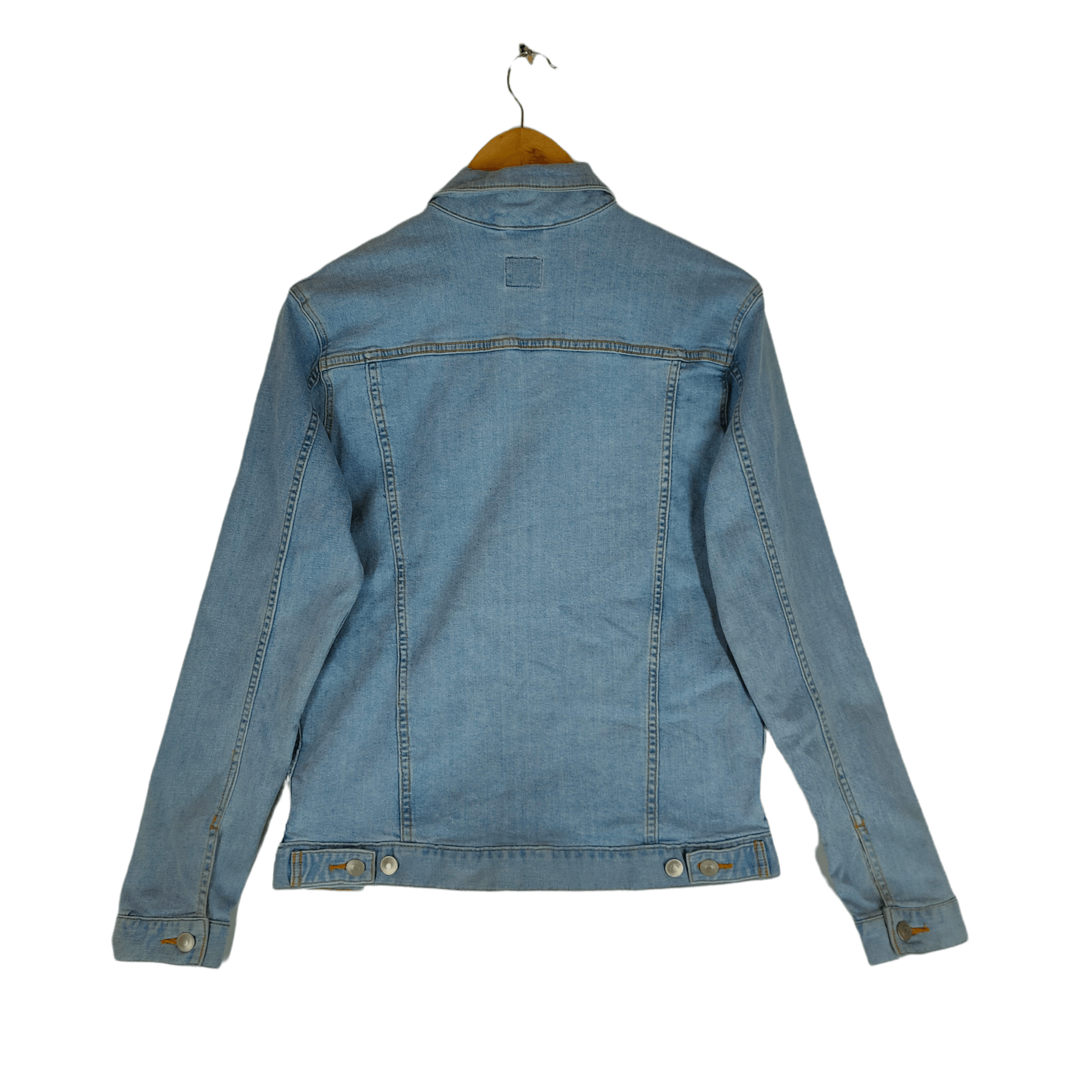 Japanese Brand BROWNY Blue DENIM JACKET Stretch Standard Fit Button Size M / US 6-8 / IT 42-44 - 2 Thumbnail