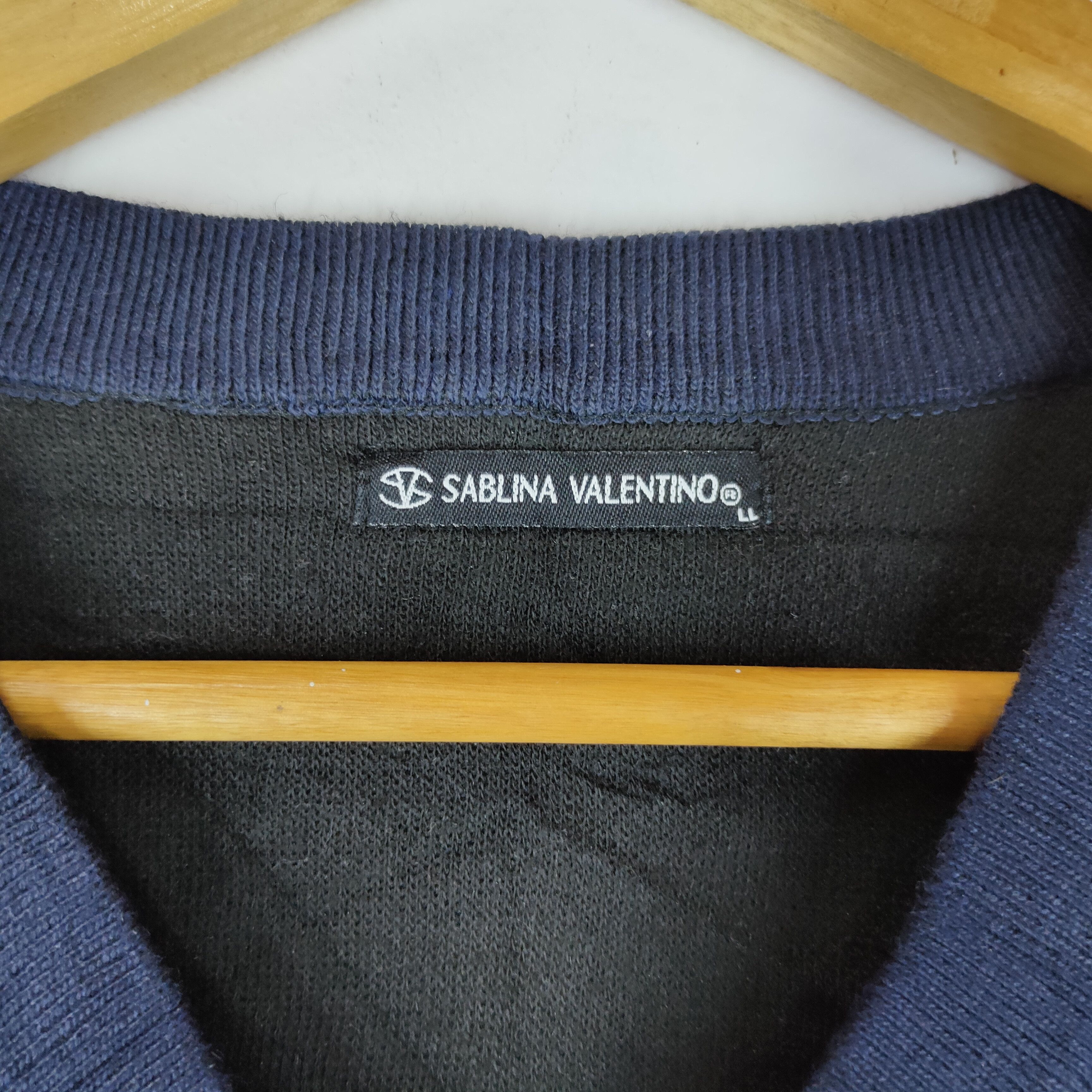 Other SABLINA VALETINO V Neck Rare Pattern 90s Sweatshirt Size US M / EU 48-50 / 2 - 3 Thumbnail