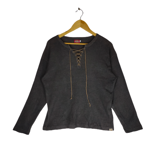 image of Dickies Stylish Neck Design Long Sleeve Classic Sweatshirt, Men's (Size Medium)