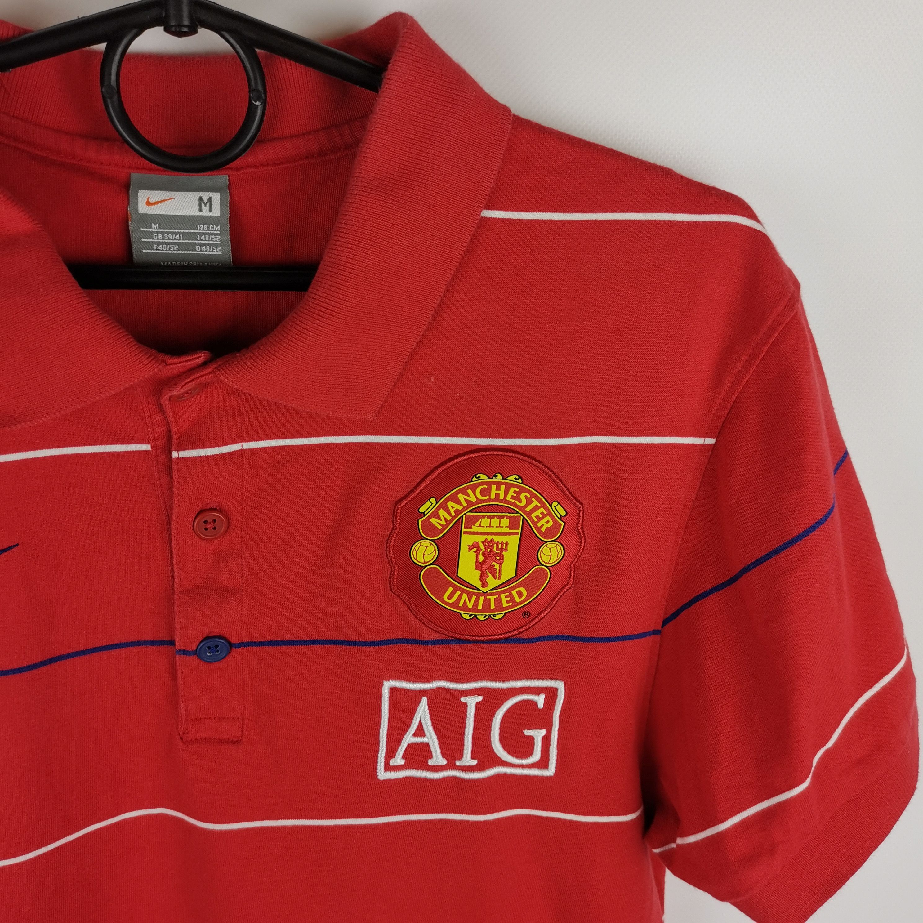 Nike Nike vintage y2k manchester united 2008 red AIG polo jersey Size US S / EU 44-46 / 1 - 2 Thumbnail