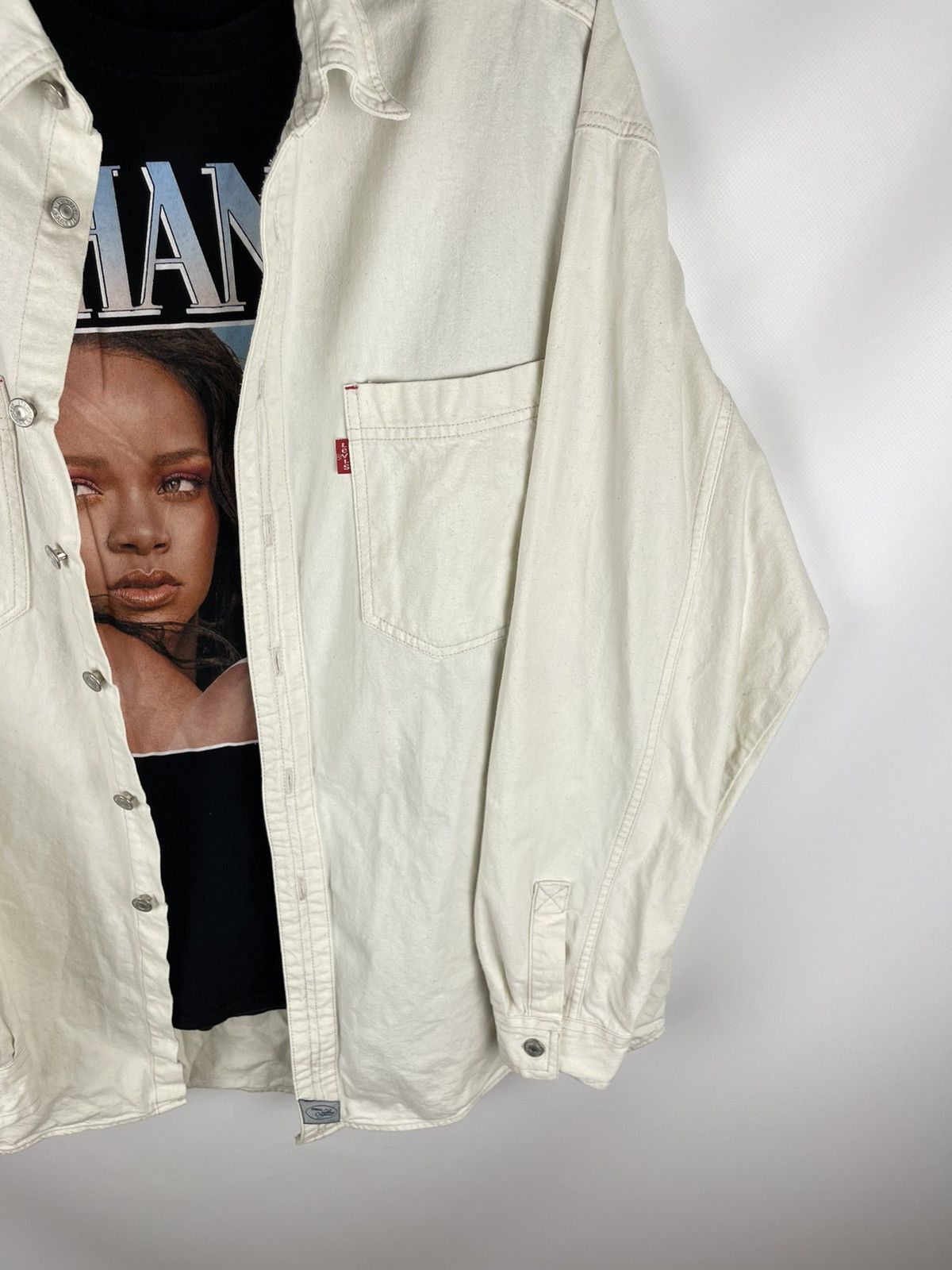 Levi's × Levi's Vintage Clothing Levi’s vintage 90s white button up oversized overshirt shirt Size US L / EU 52-54 / 3 - 5 Thumbnail