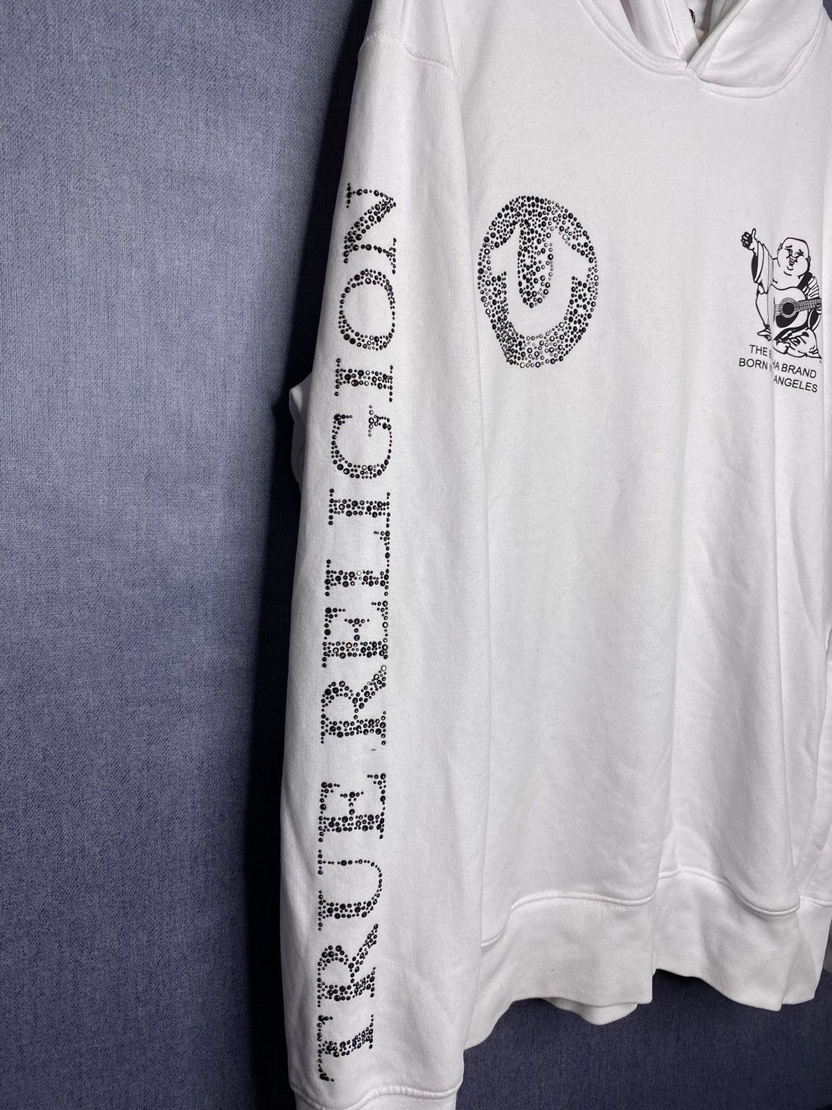 True Religion True Religion RARE Crystal Multi Logo Hoodie XL Size US XL / EU 56 / 4 - 6 Thumbnail