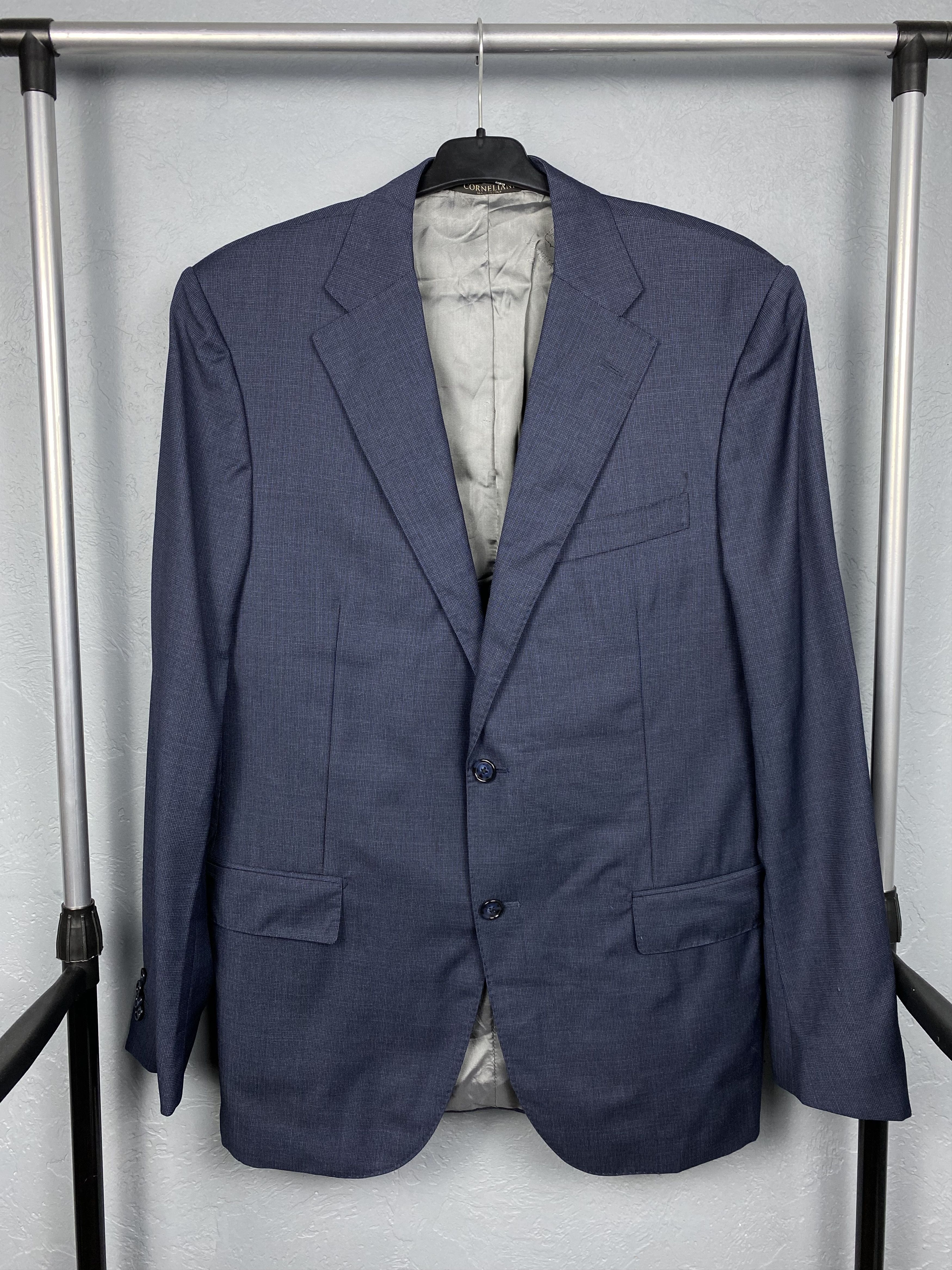 Corneliani × Vintage Corneliani Vintage Wool Mens 2 Buttons Blazer Jacket Size US L / EU 52-54 / 3 - 1 Thumbnail