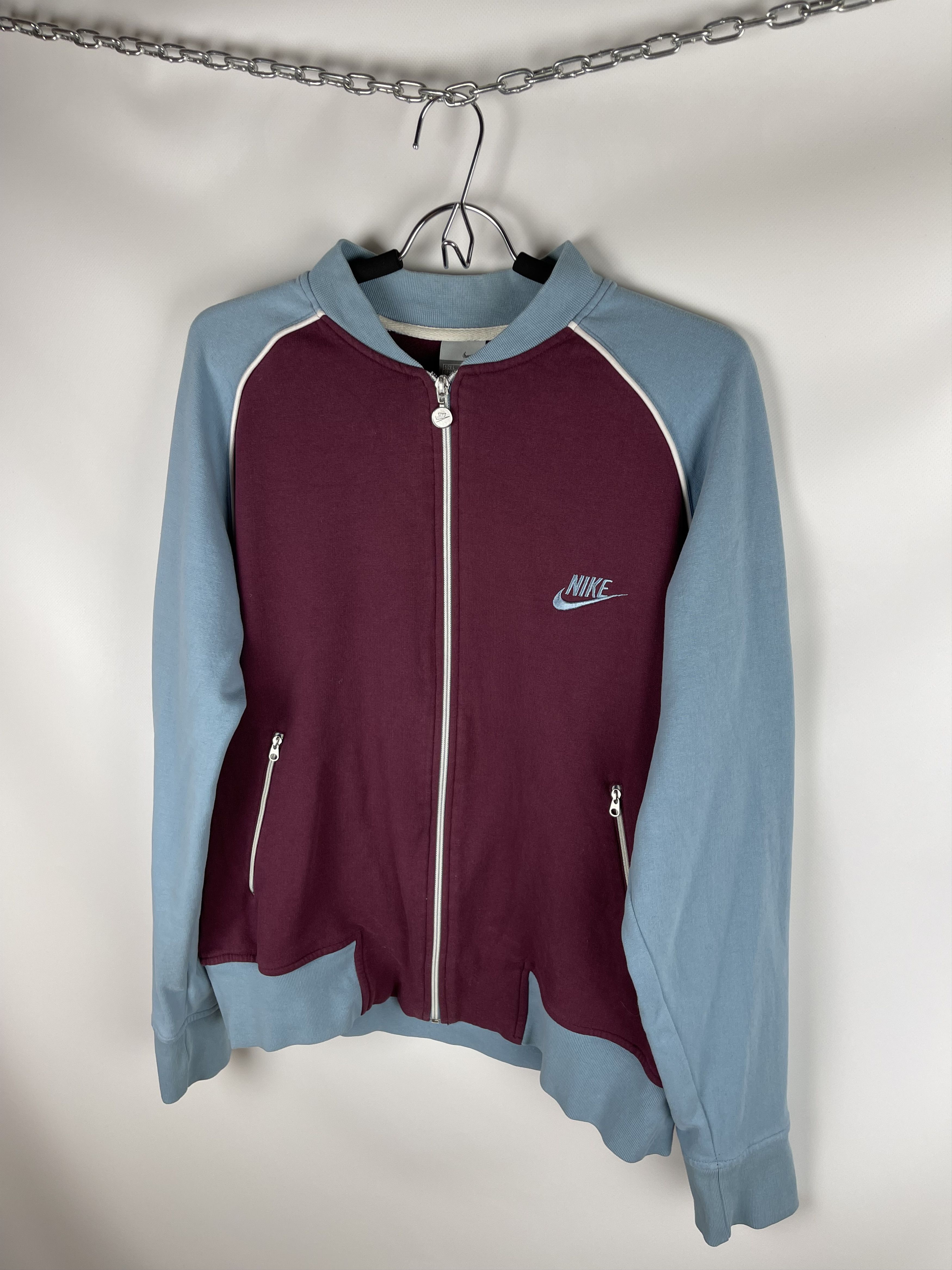 Nike Nike vintage y2k burgundy blue bomber jacket Size US L / EU 52-54 / 3 - 6 Thumbnail
