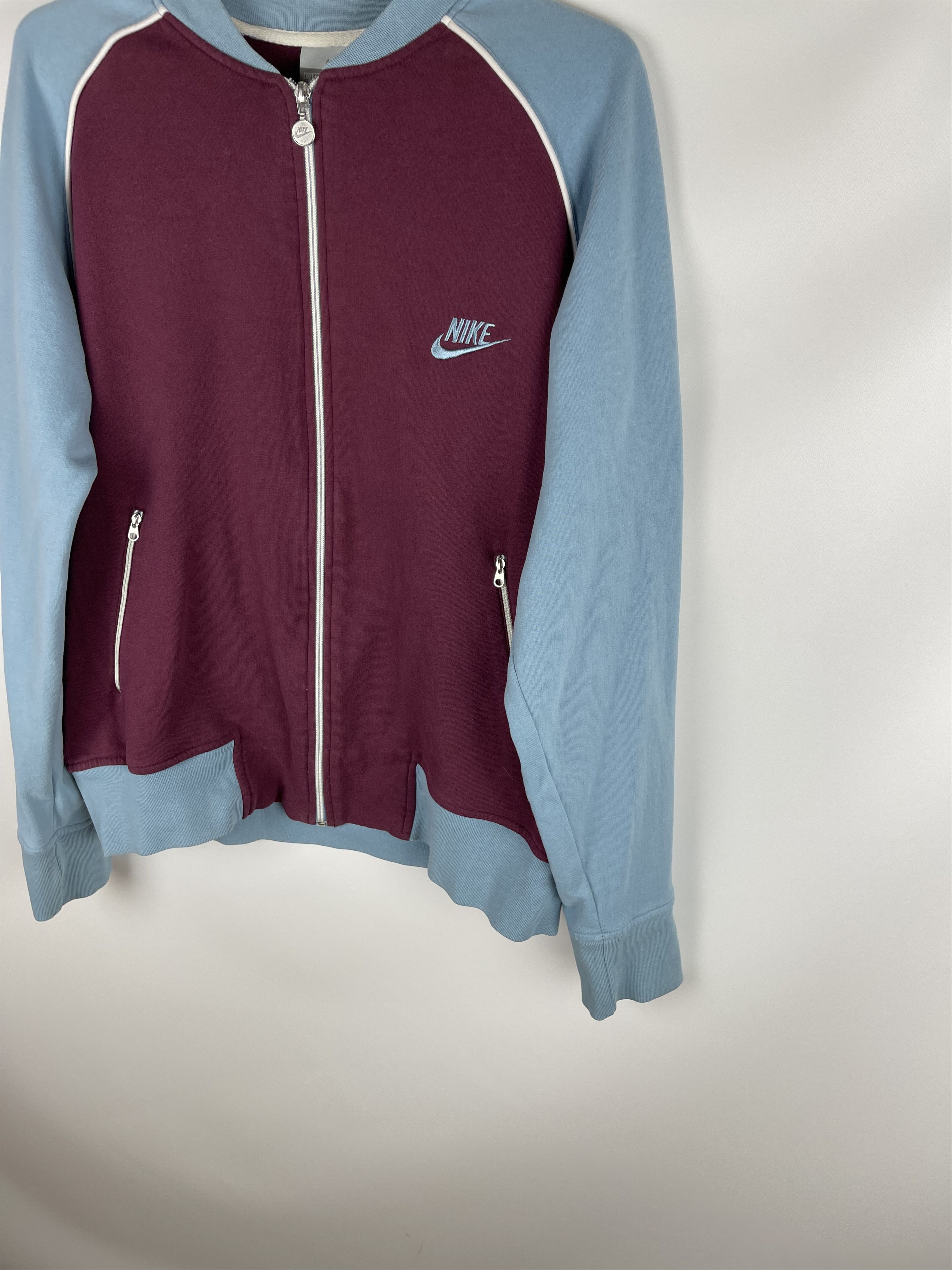 Nike Nike vintage y2k burgundy blue bomber jacket Size US L / EU 52-54 / 3 - 4 Thumbnail