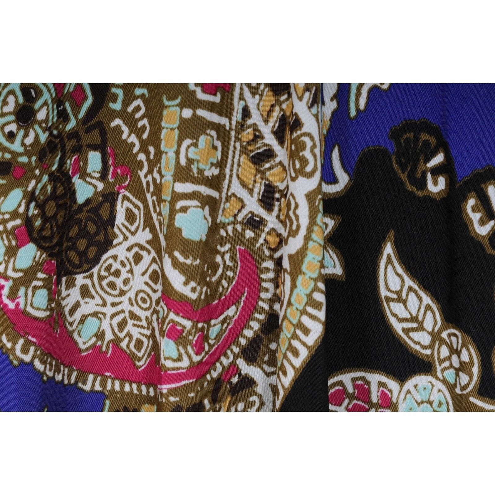 Just Cavalli Corset V Neck Blouse Tan Mozaic Print Top y2k Vibe Size M / US 6-8 / IT 42-44 - 8 Thumbnail