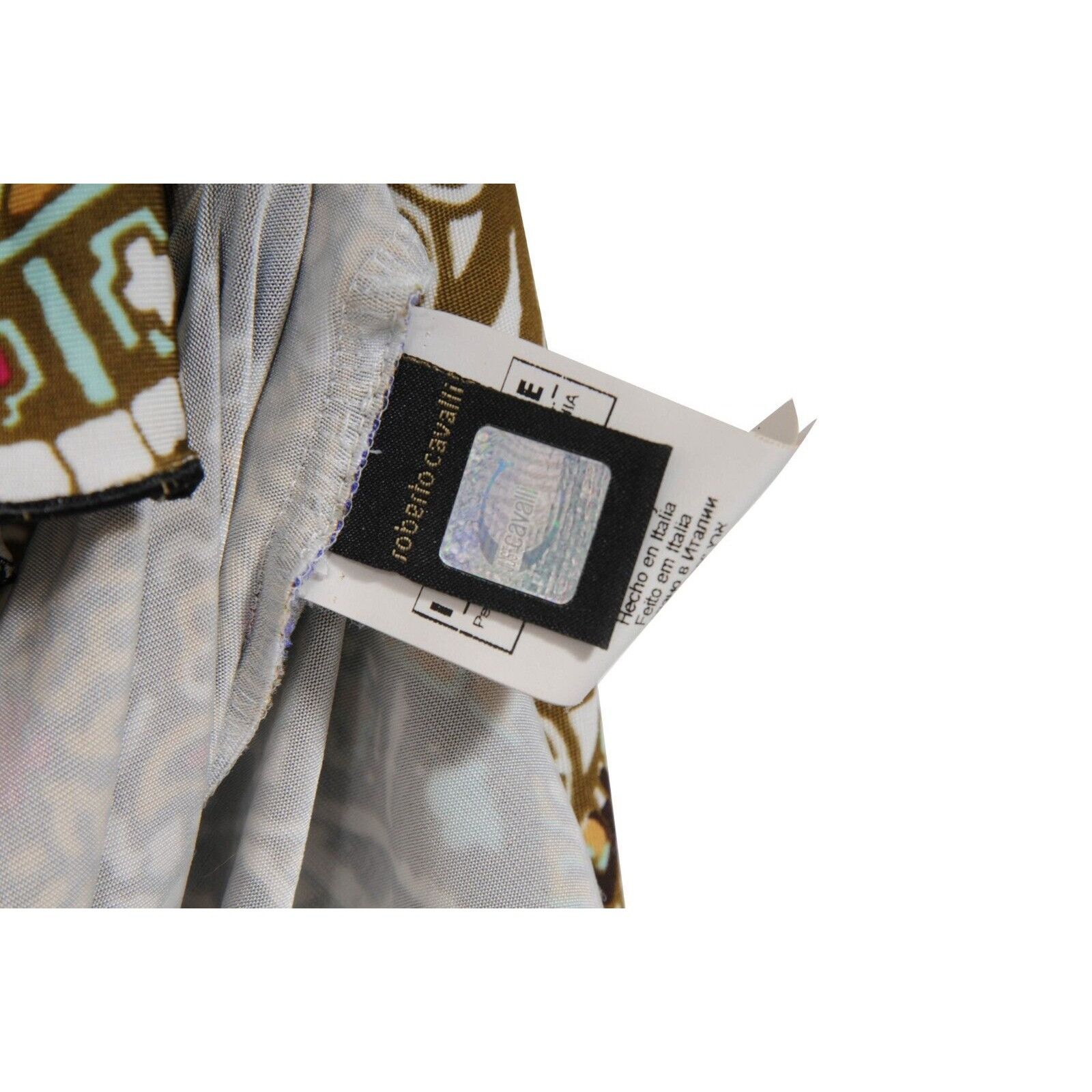 Just Cavalli Corset V Neck Blouse Tan Mozaic Print Top y2k Vibe Size M / US 6-8 / IT 42-44 - 9 Thumbnail