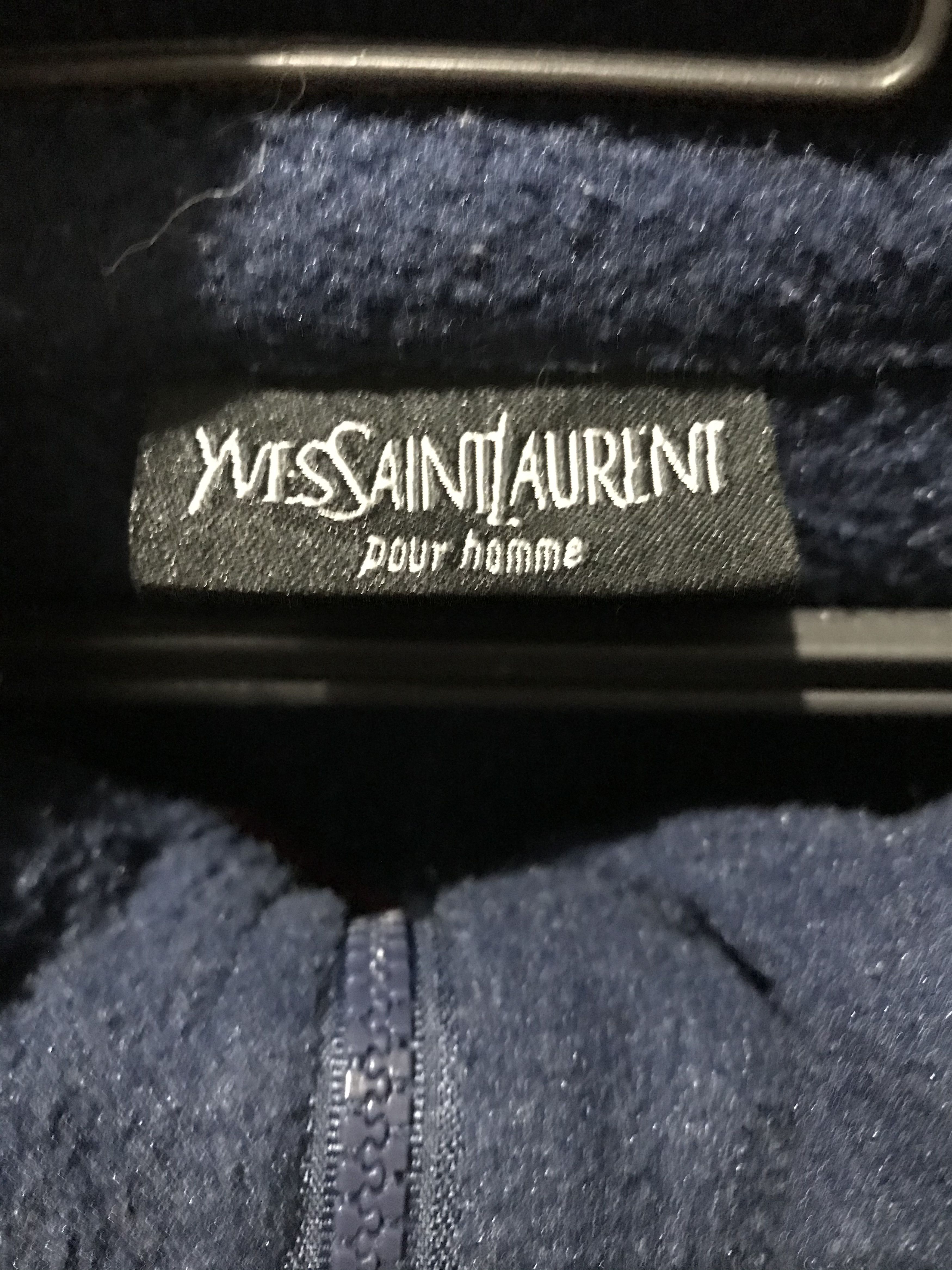 Yves Saint Laurent Vintage Yves Saint Laurent Big Logo SpellOut Fleece Sweater Size US L / EU 52-54 / 3 - 3 Thumbnail