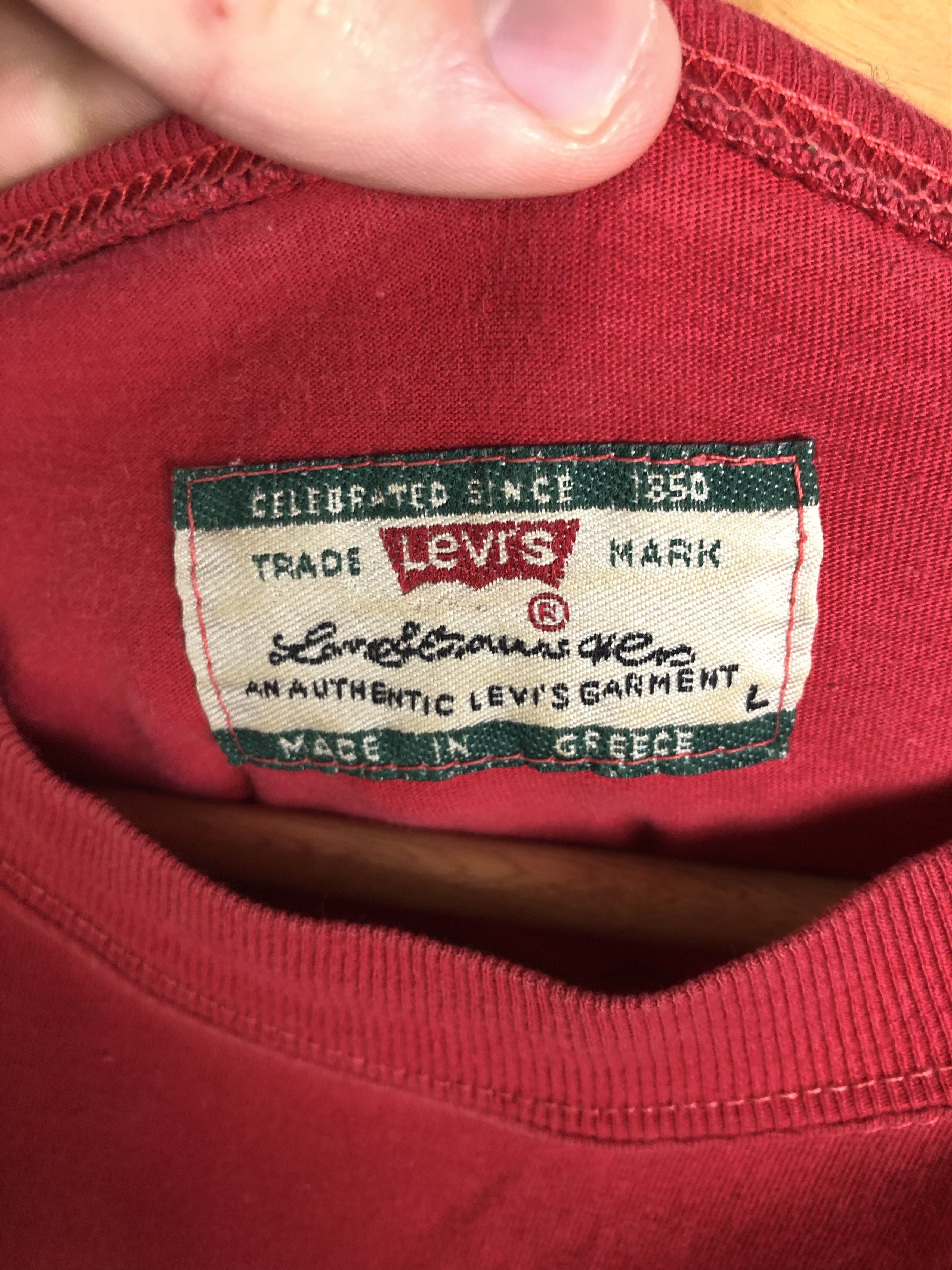 Levi's Vintage 80s Levi’s USA big logo Tee Shirt Size US L / EU 52-54 / 3 - 4 Thumbnail