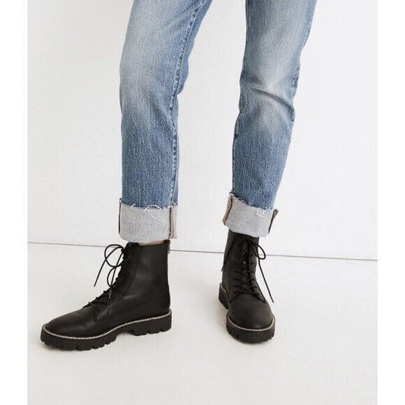 The Citywalk Lugsole Lace-Up Boot in Leather Black