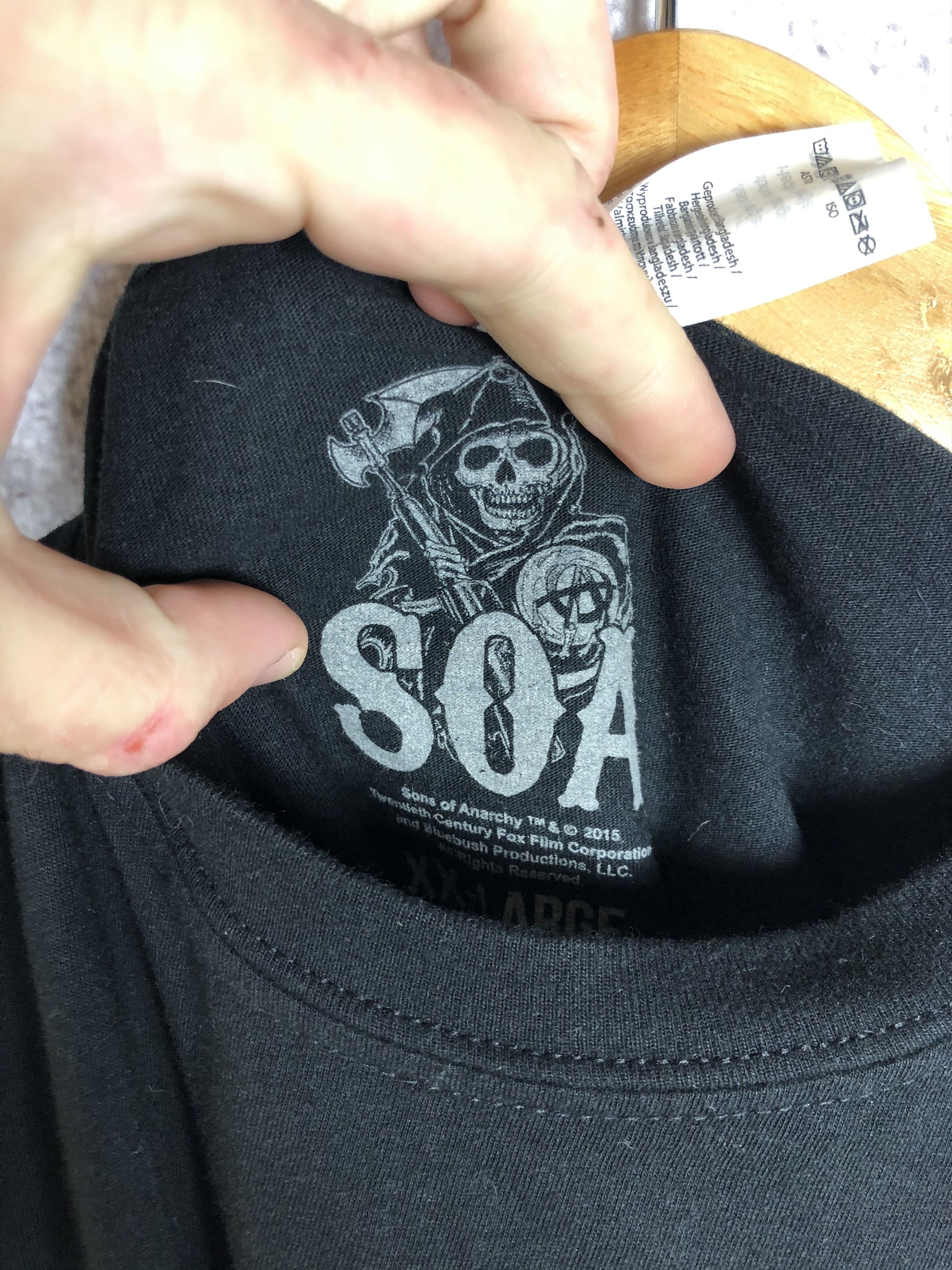 Vintage Vintage SOA Sons of Anarchy T Shirt Size US XXL / EU 58 / 5 - 6 Thumbnail