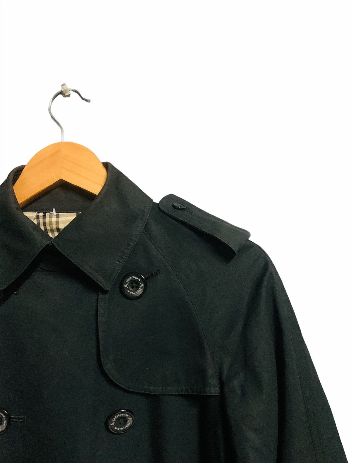 Aquascutum × Designer VINTAGE AQUASCUTUM UK LABEL DOUBLE BREASTED TRENCH Size US S / EU 44-46 / 1 - 6 Thumbnail