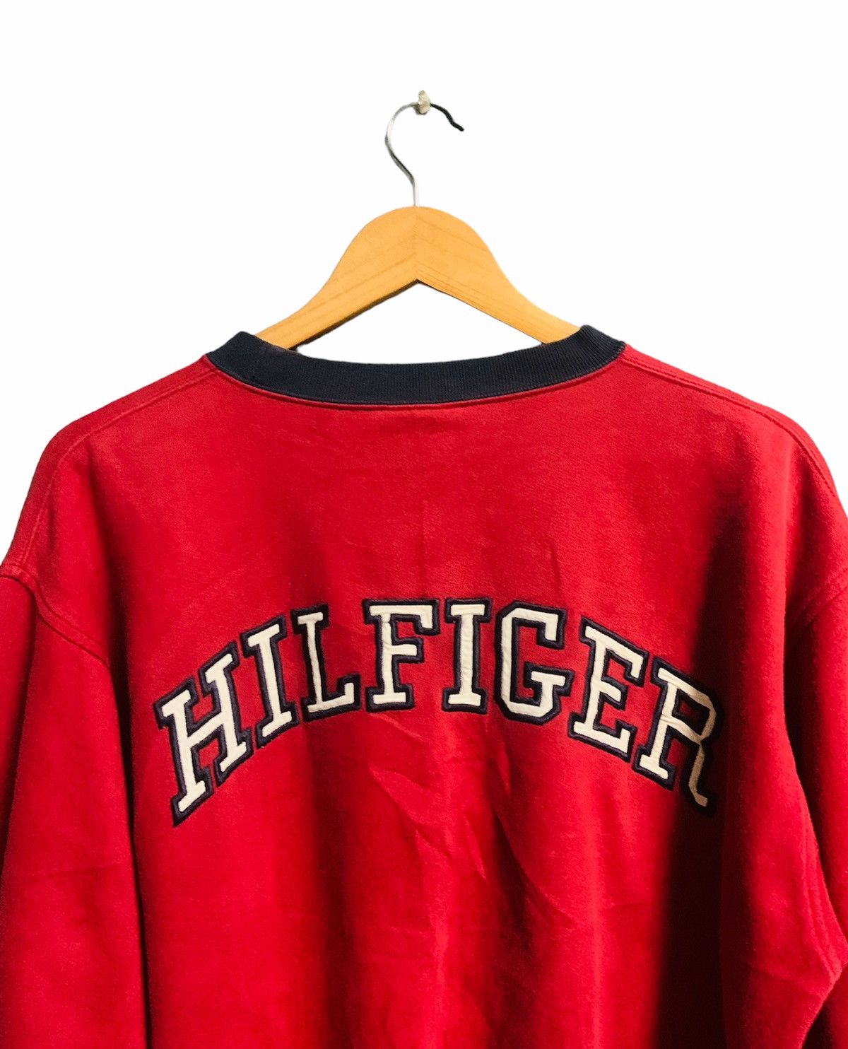 Tommy Hilfiger × Vintage 90s TOMMY HILFIGER EMBROIDERY LOGO SWEATSHIRT Size US L / EU 52-54 / 3 - 3 Thumbnail