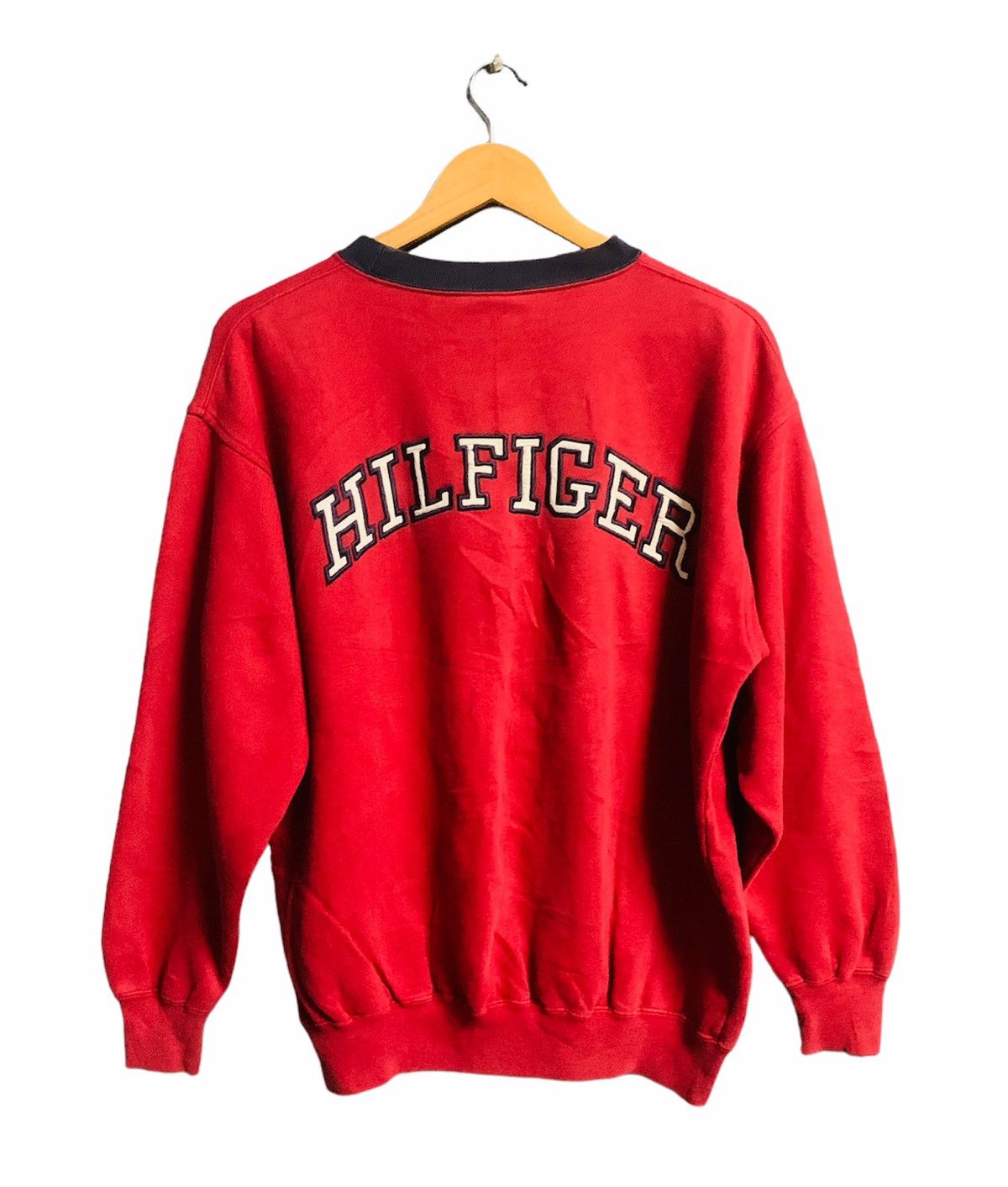 Tommy Hilfiger × Vintage 90s TOMMY HILFIGER EMBROIDERY LOGO SWEATSHIRT Size US L / EU 52-54 / 3 - 2 Thumbnail