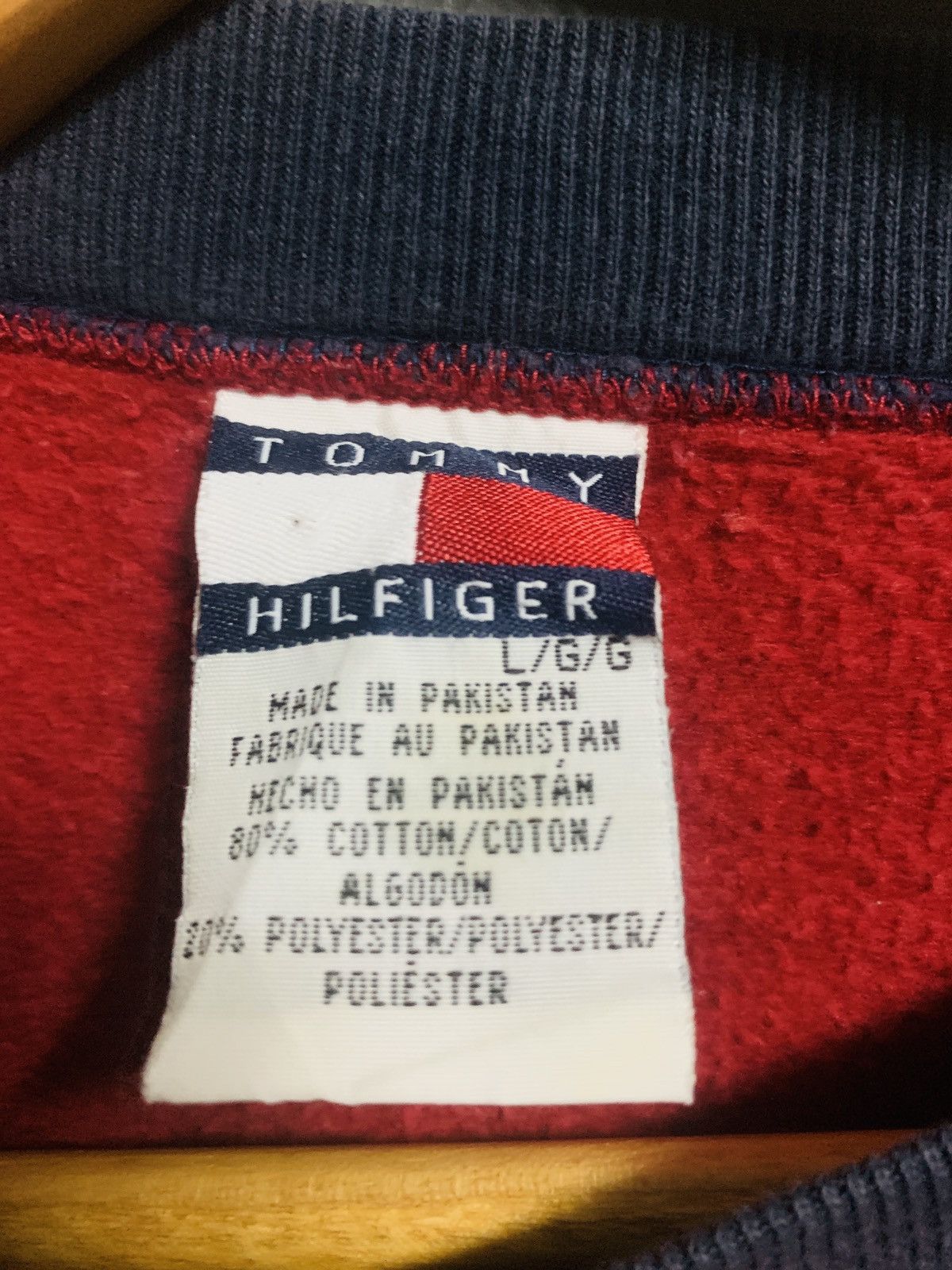 Tommy Hilfiger × Vintage 90s TOMMY HILFIGER EMBROIDERY LOGO SWEATSHIRT Size US L / EU 52-54 / 3 - 5 Thumbnail