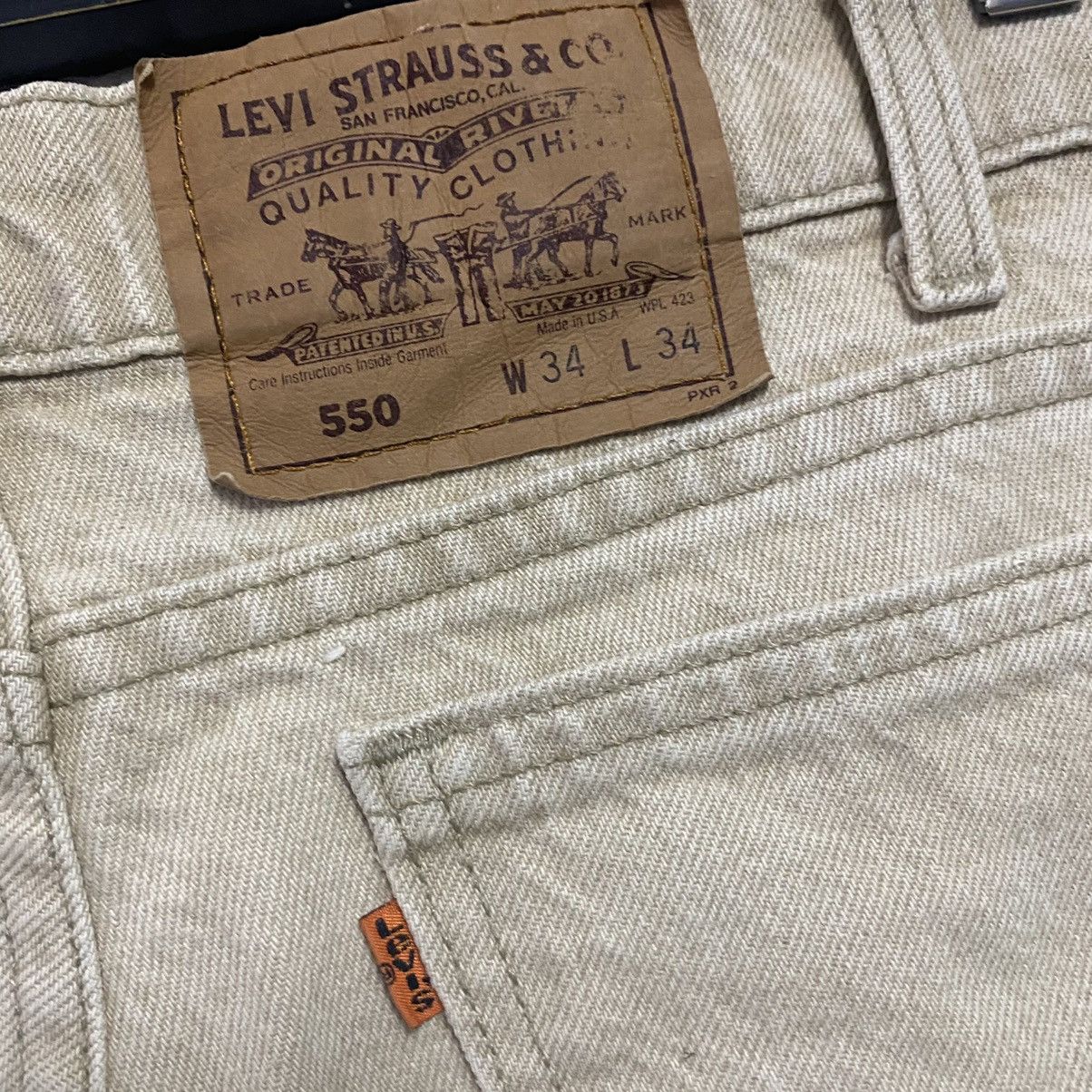 Levi's Vintage Levis 550 Orangetab Baggy Tappered Leg Jeans 33x35 Size US 33 - 14 Thumbnail