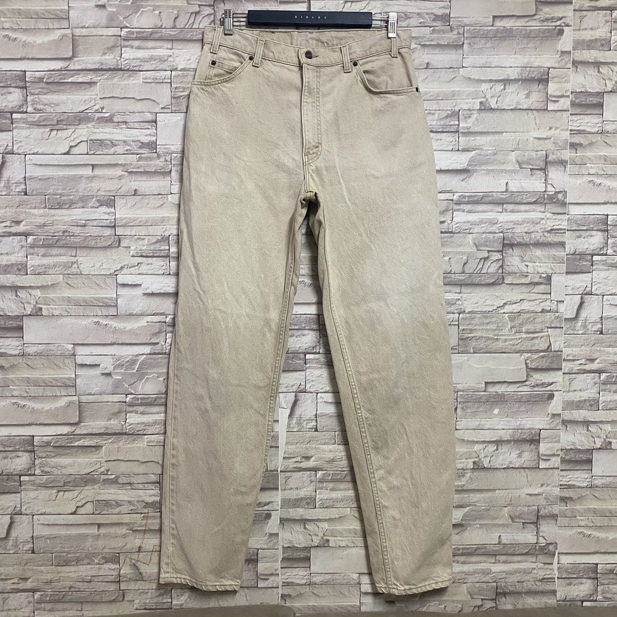 Levi's Vintage Levis 550 Orangetab Baggy Tappered Leg Jeans 33x35 Size US 33 - 3 Thumbnail