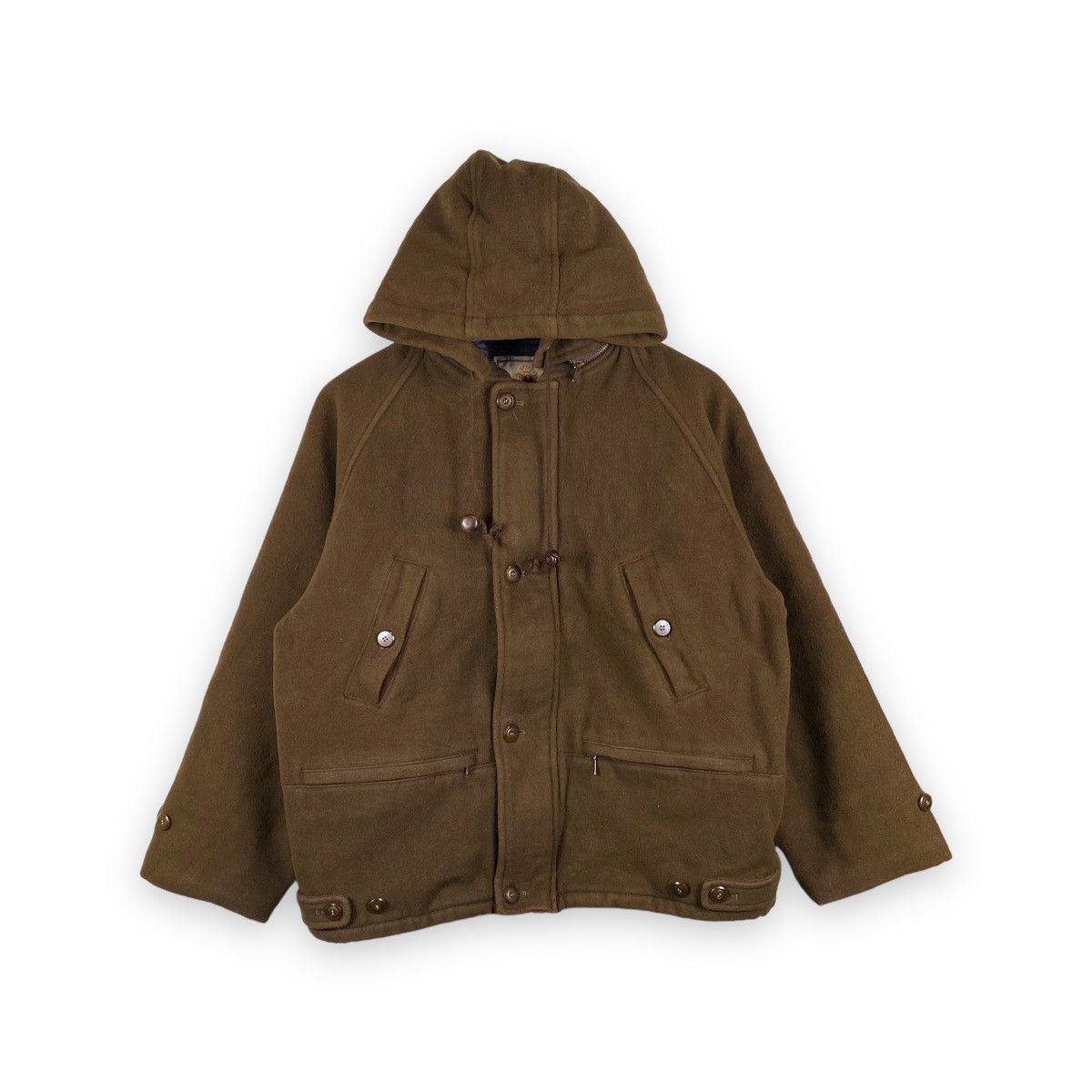 未使用 BARACUTA バラクータ DOUBLE WOOL DUFFLE Navy Blue Baracuta