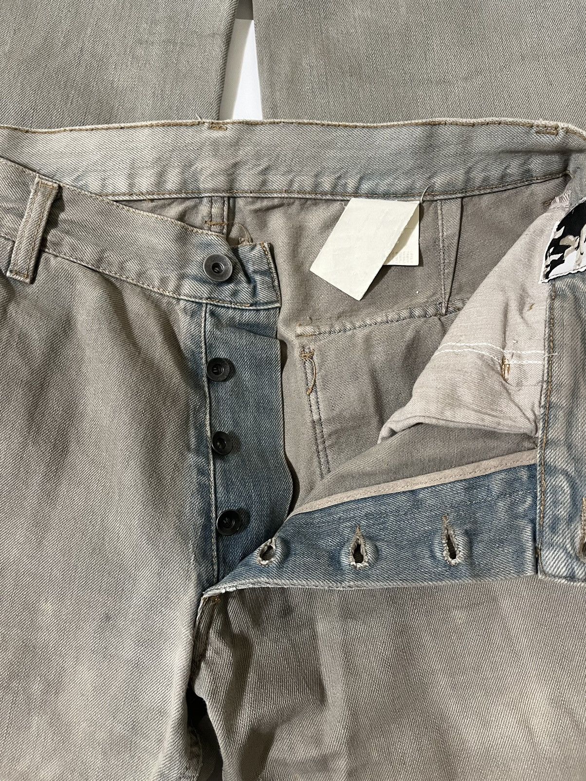 Rick Owens × Rick Owens Drkshdw Rick Owens Archive Baggy M65 Pocket Sandwash Cargo Denim Size US 31 - 11 Thumbnail