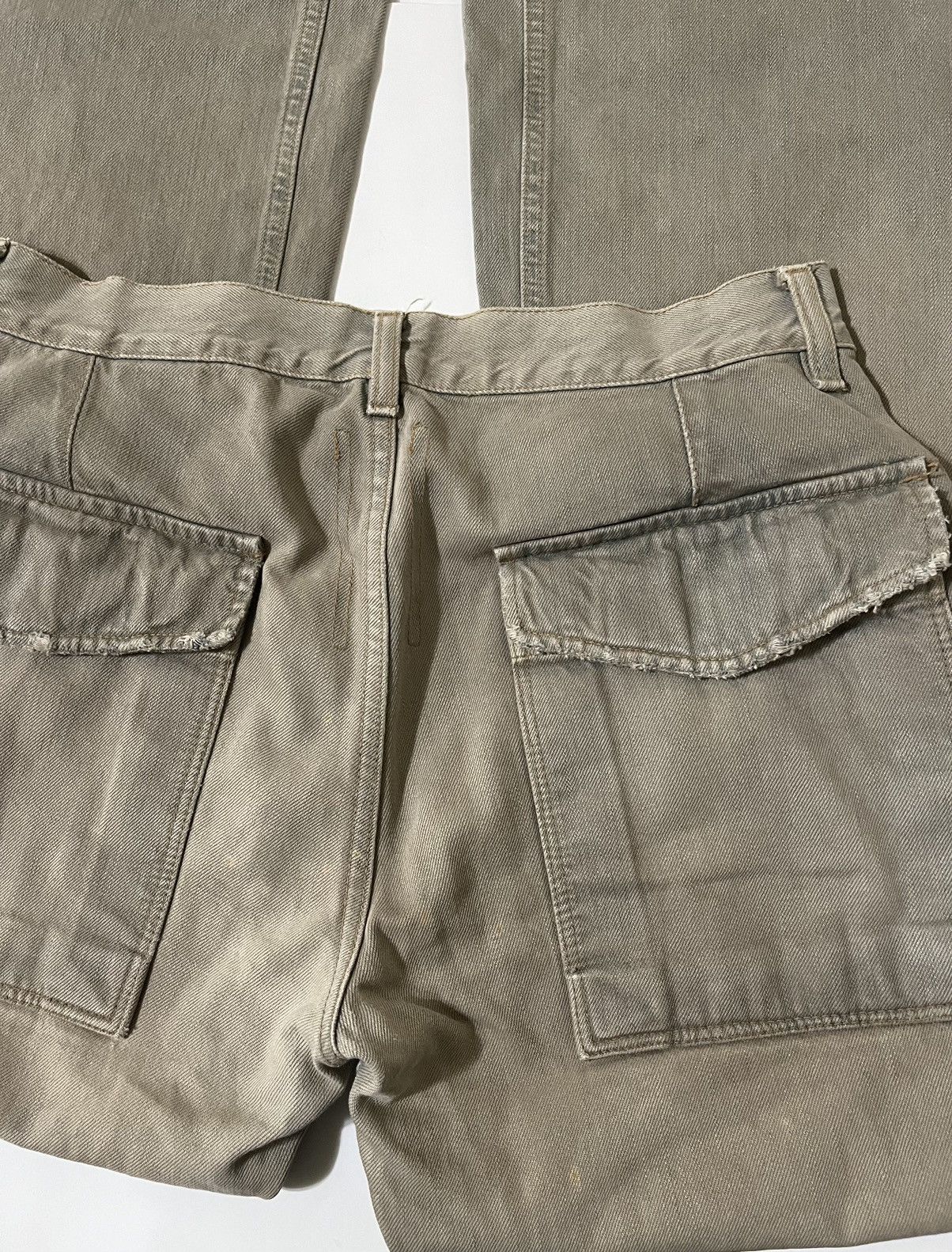 Rick Owens × Rick Owens Drkshdw Rick Owens Archive Baggy M65 Pocket Sandwash Cargo Denim Size US 31 - 6 Thumbnail