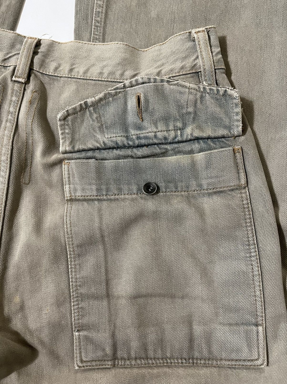 Rick Owens × Rick Owens Drkshdw Rick Owens Archive Baggy M65 Pocket Sandwash Cargo Denim Size US 31 - 7 Thumbnail