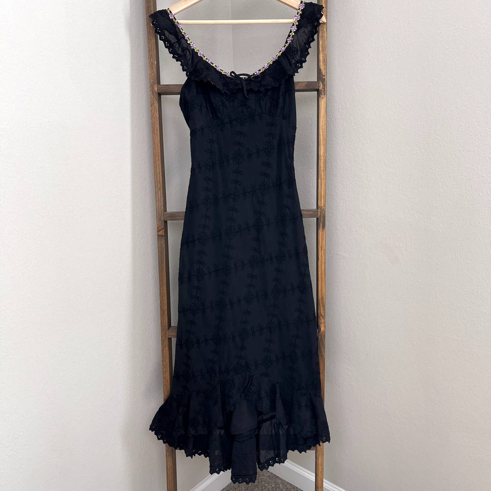 Vintage - Betsey Johnson - Embroidered & Cutout Dress