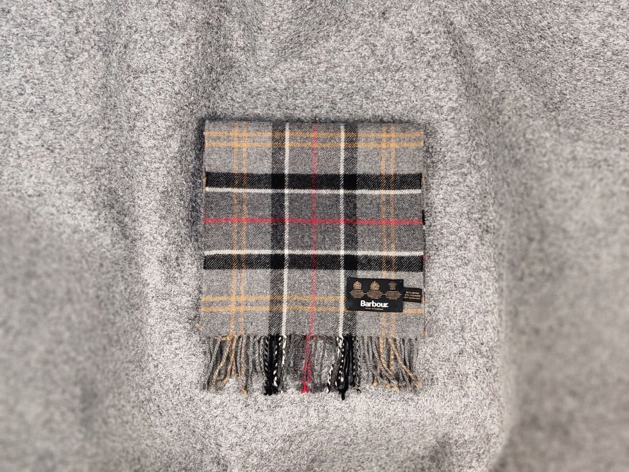 Barbour Barbour Classic Checkered Scarf Cashmere / Merino Wool Size ONE SIZE - 2 Thumbnail