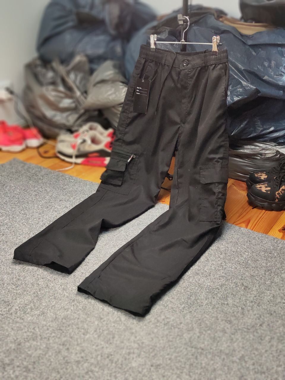 Japanese Brand Vintage 90's Cargo Pants Travis Scott Japan Black Hype Size US 32 / EU 48 - 19 Thumbnail