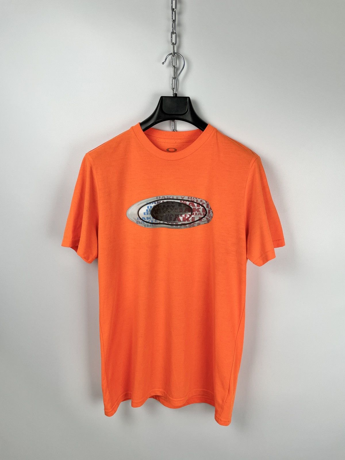 Oakley × Vintage Oakley Logo Orange T-Shirt Size US S / EU 44-46 / 1 - 3 Thumbnail