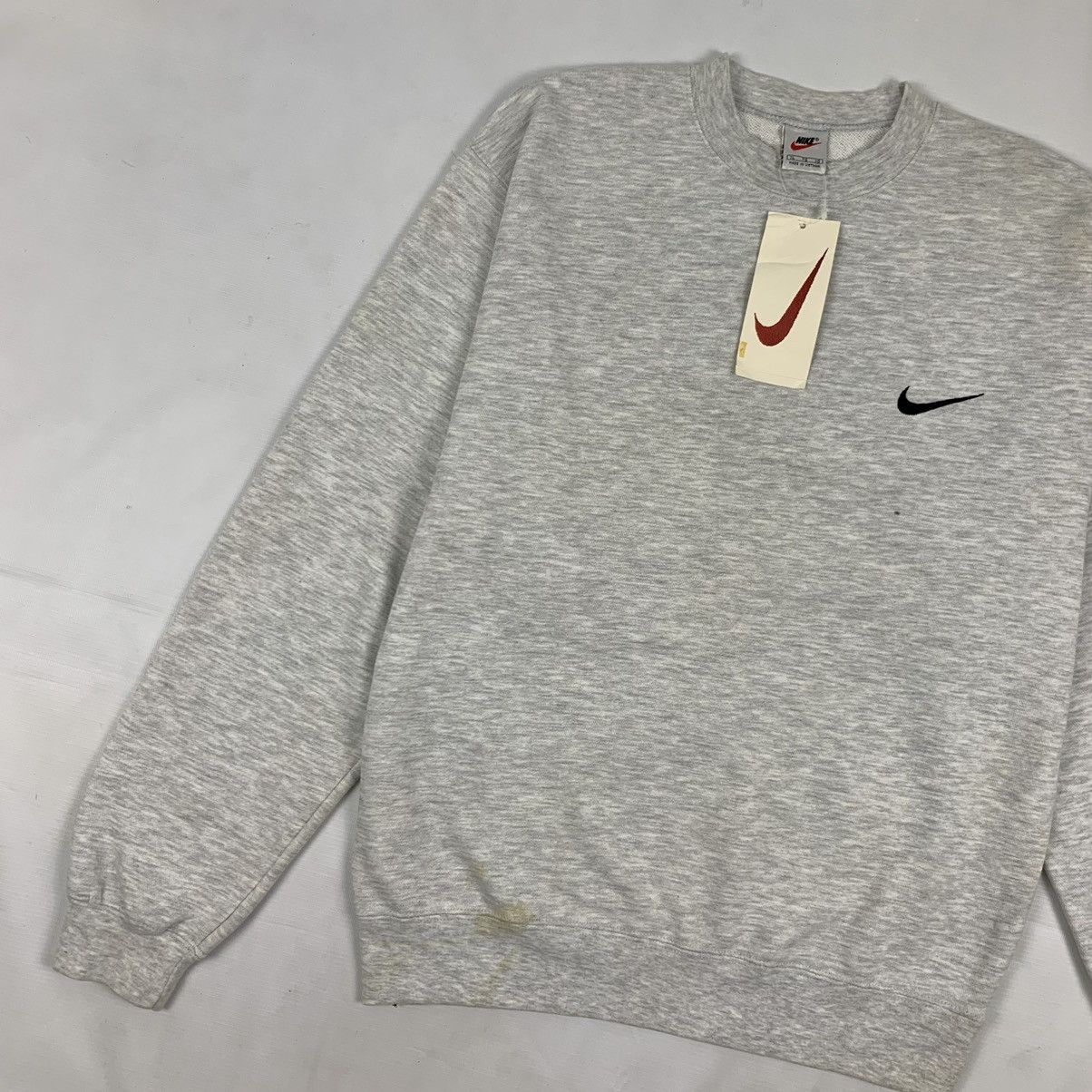 Nike × Vintage Vintage Deadstock Nike Small Swoosh Sweatshirt Size US XL / EU 56 / 4 - 2 Thumbnail