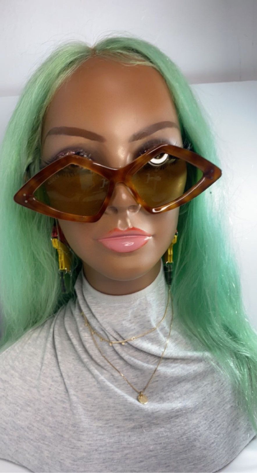 New - Gucci | Havana & Havana Yellow Diamond-Shape Sunglasses GG0496 New - Gucci | Havana & Havana Yellow Diamond-Shape  main image 3