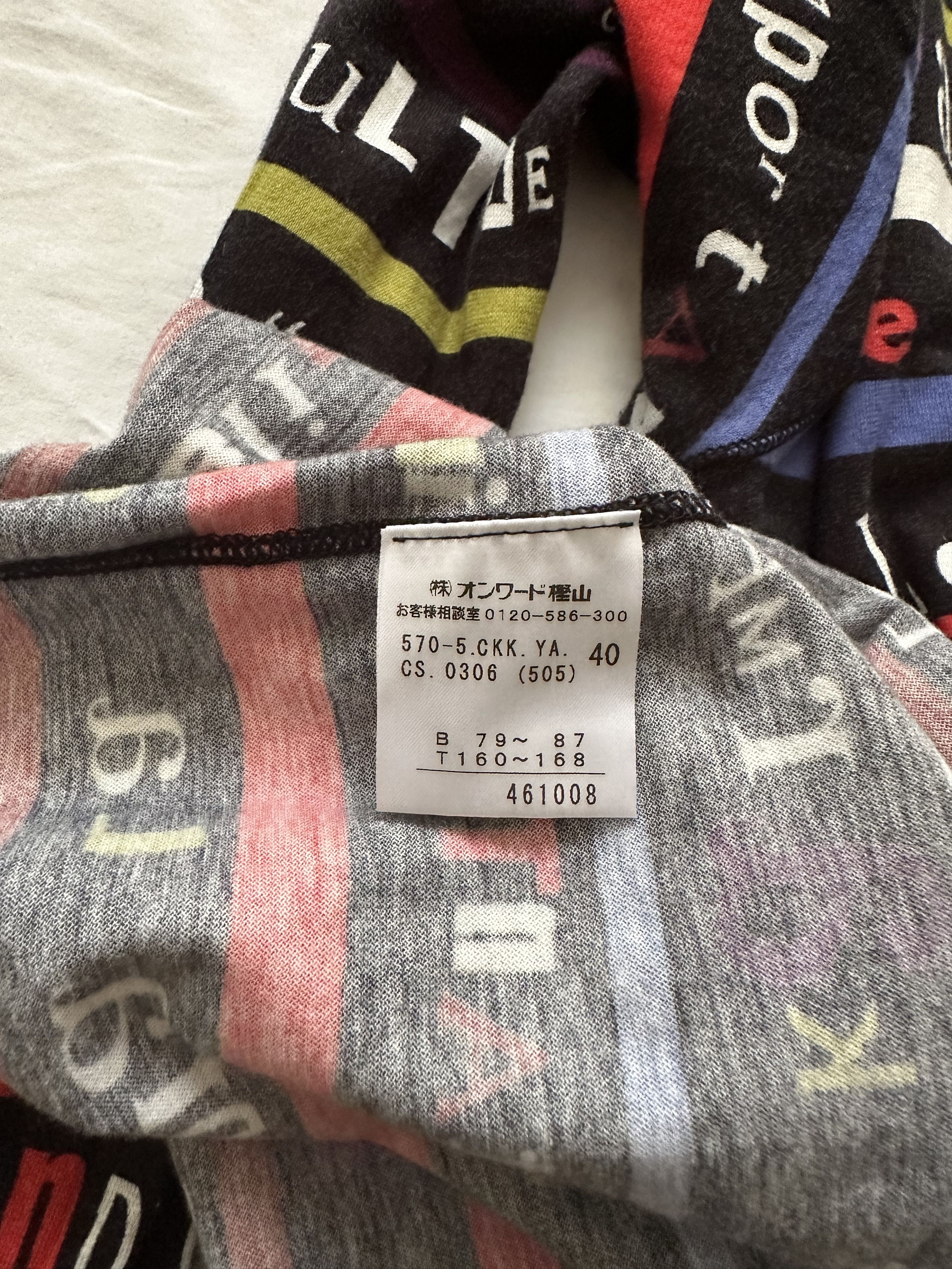 Jean Paul Gaultier Jean Paul Gaultier Words Long Sleeve 1990s Size US XXS / EU 40 - 3 Thumbnail