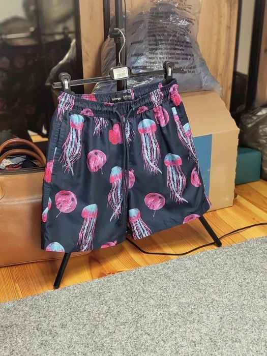 Vintage Vintage 90s Jellyfish Art Casual Shorts Streetwear Hawaiian Size US 32 / EU 48 - 10 Thumbnail