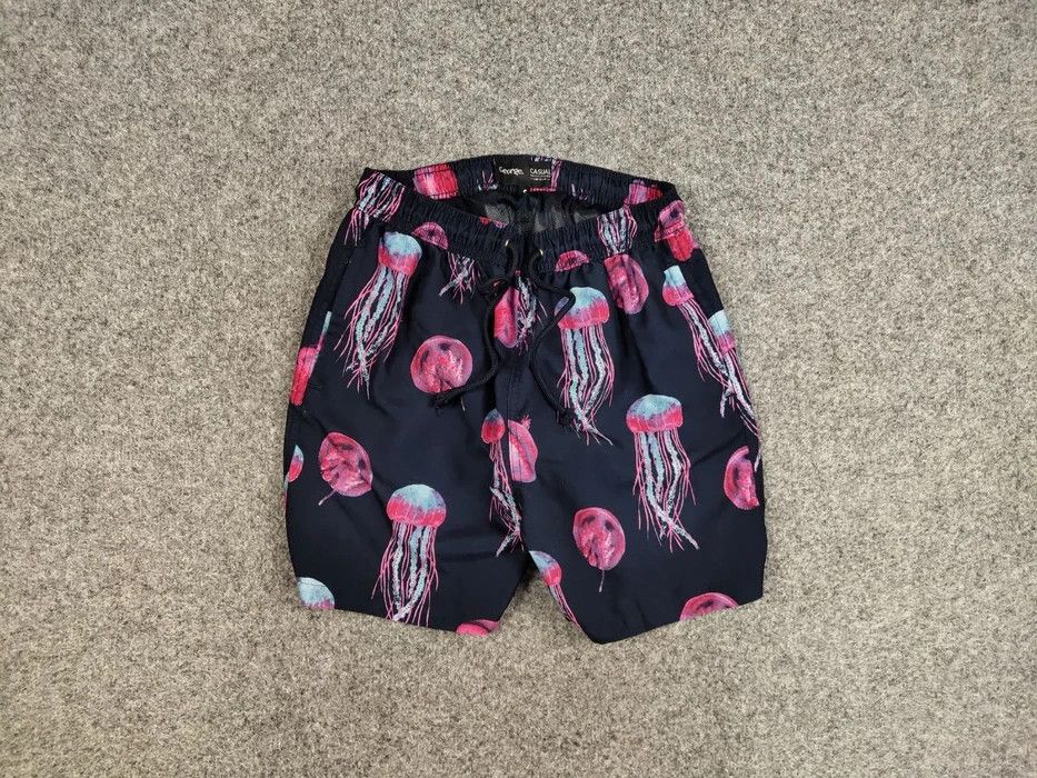 Vintage Vintage 90s Jellyfish Art Casual Shorts Streetwear Hawaiian Size US 32 / EU 48 - 1 Thumbnail