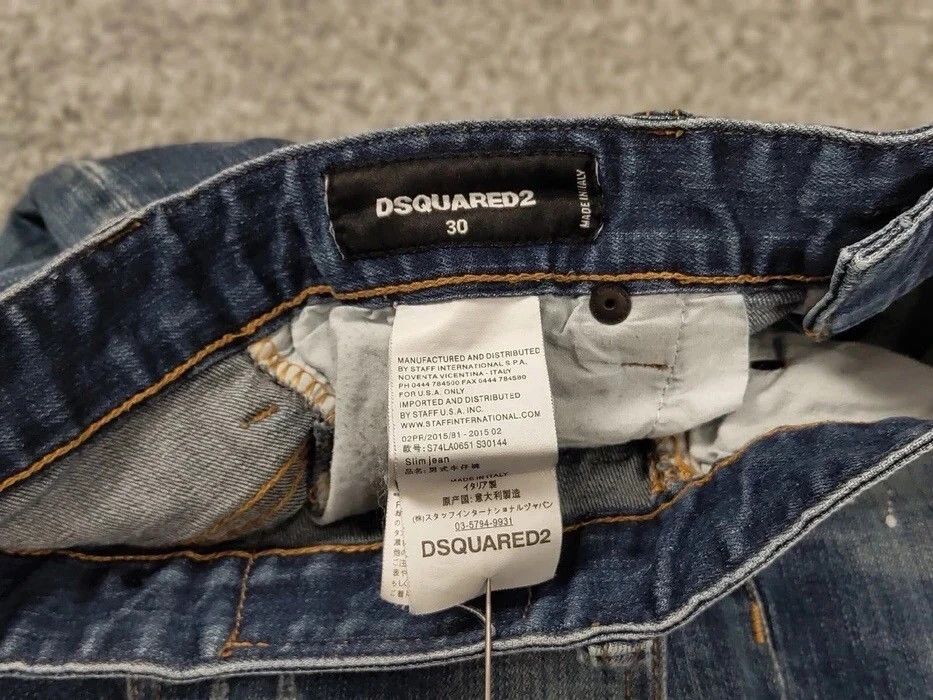 Dsquared2 Dsquared2 Authentic Slim Fit jeans Distressed Blue Denim Size US 30 / EU 46 - 10 Thumbnail