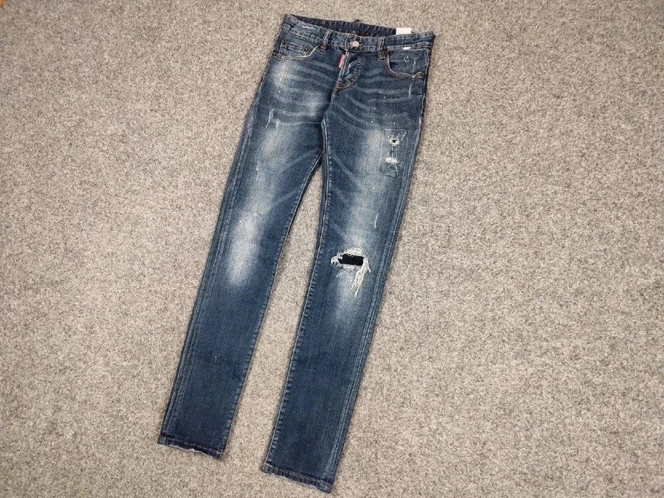 Dsquared2 Dsquared2 Authentic Slim Fit jeans Distressed Blue Denim Size US 30 / EU 46 - 2 Thumbnail