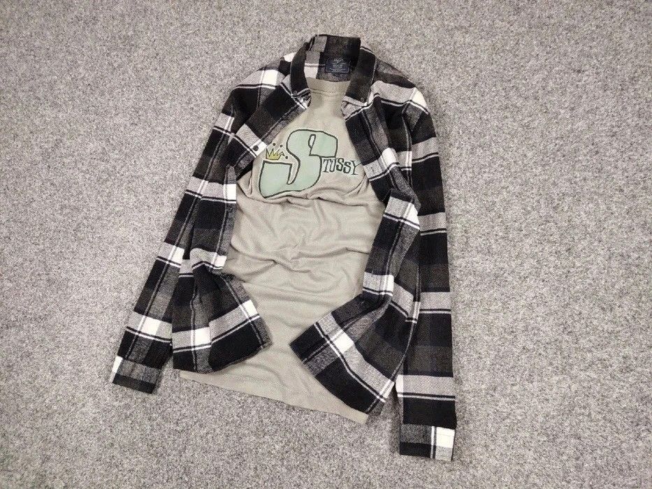 Flannel Vintage Flannel Shirt Travis Scott Style Streetwear Hype Size US L / EU 52-54 / 3 - 2 Thumbnail