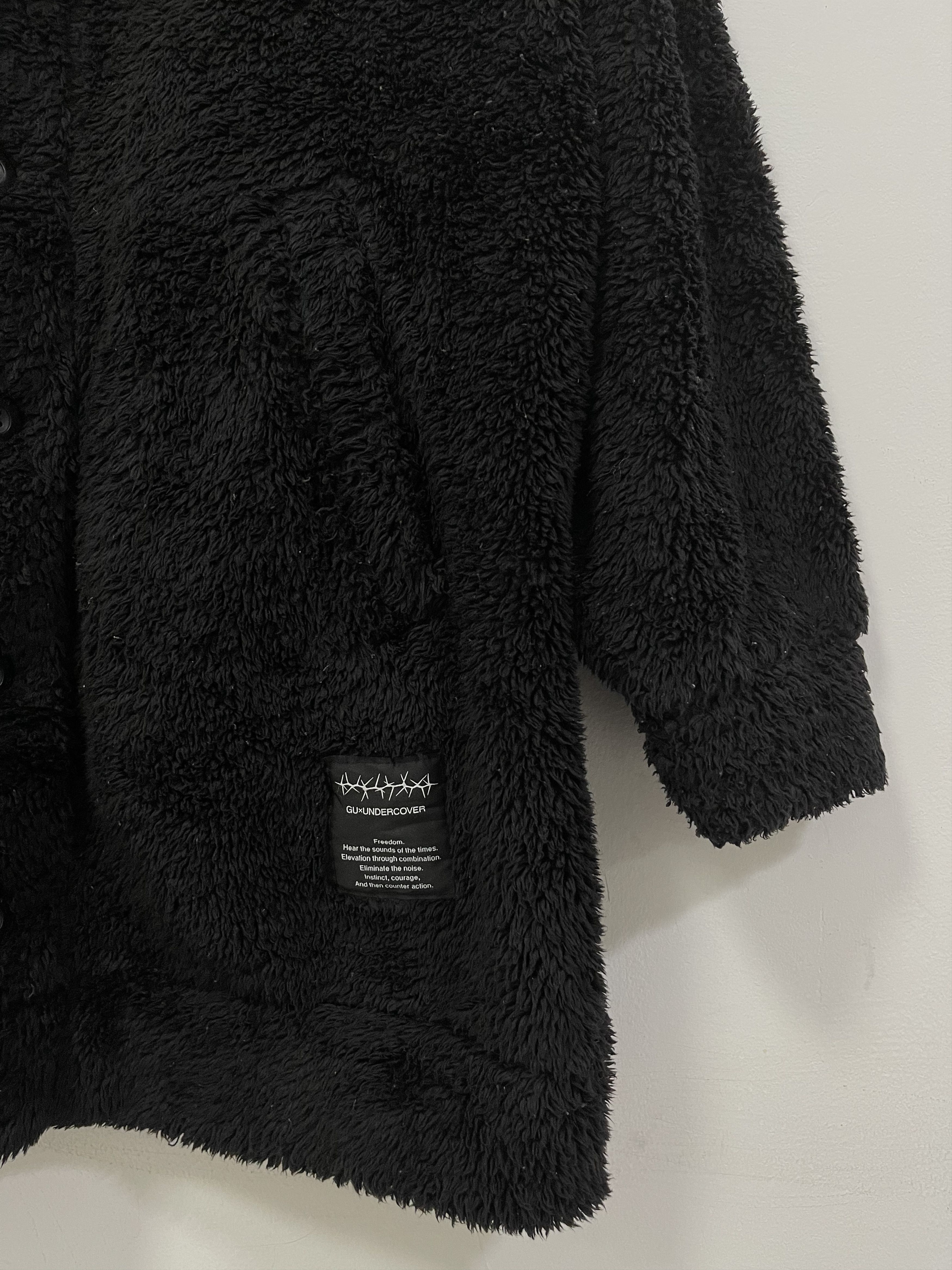 Japanese Brand Vintage Gu x Undercover Fleece Sherpa Button Up Jacket Size US XL / EU 56 / 4 - 3 Thumbnail