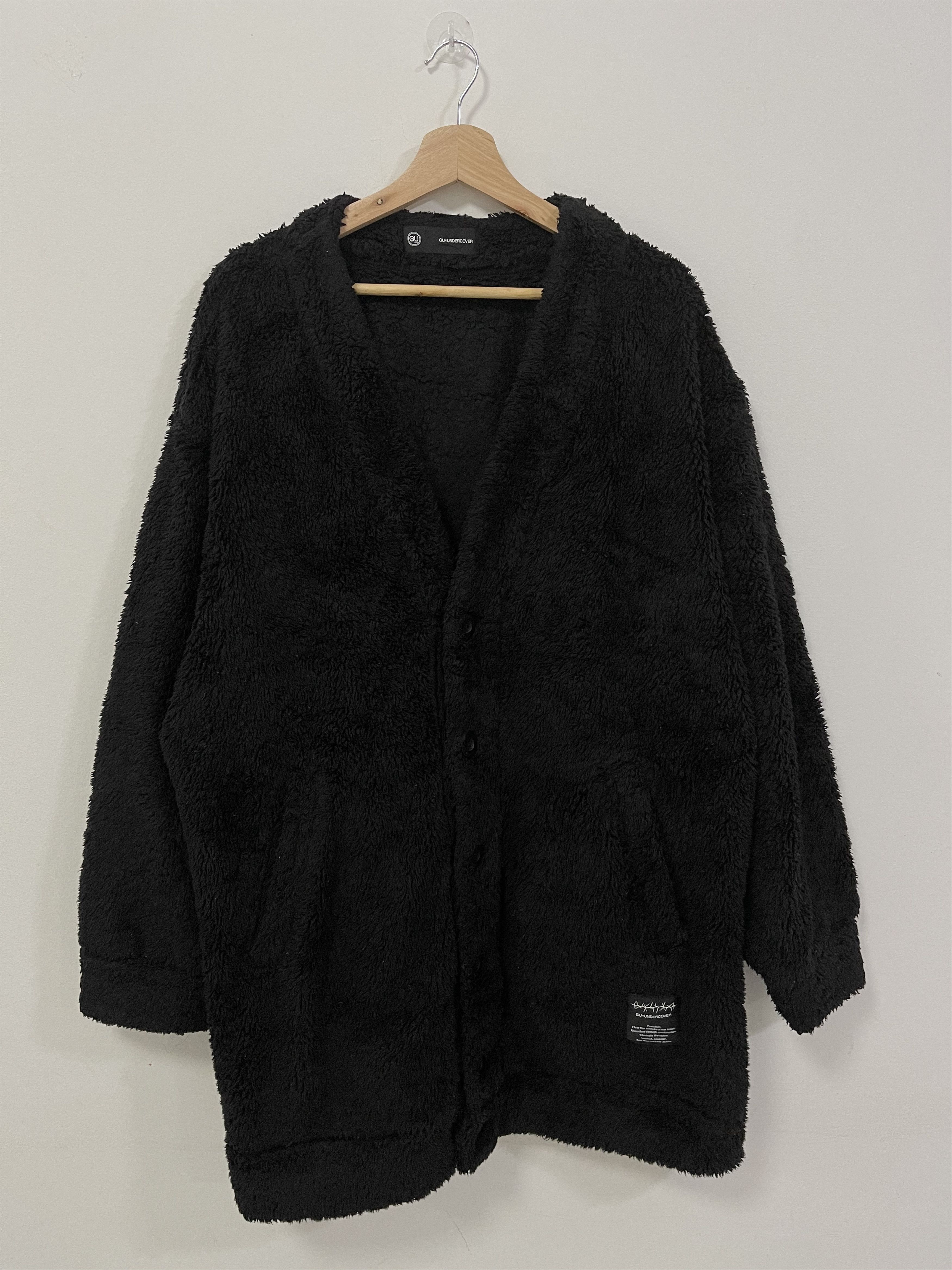 Japanese Brand Vintage Gu x Undercover Fleece Sherpa Button Up Jacket Size US XL / EU 56 / 4 - 1 Thumbnail
