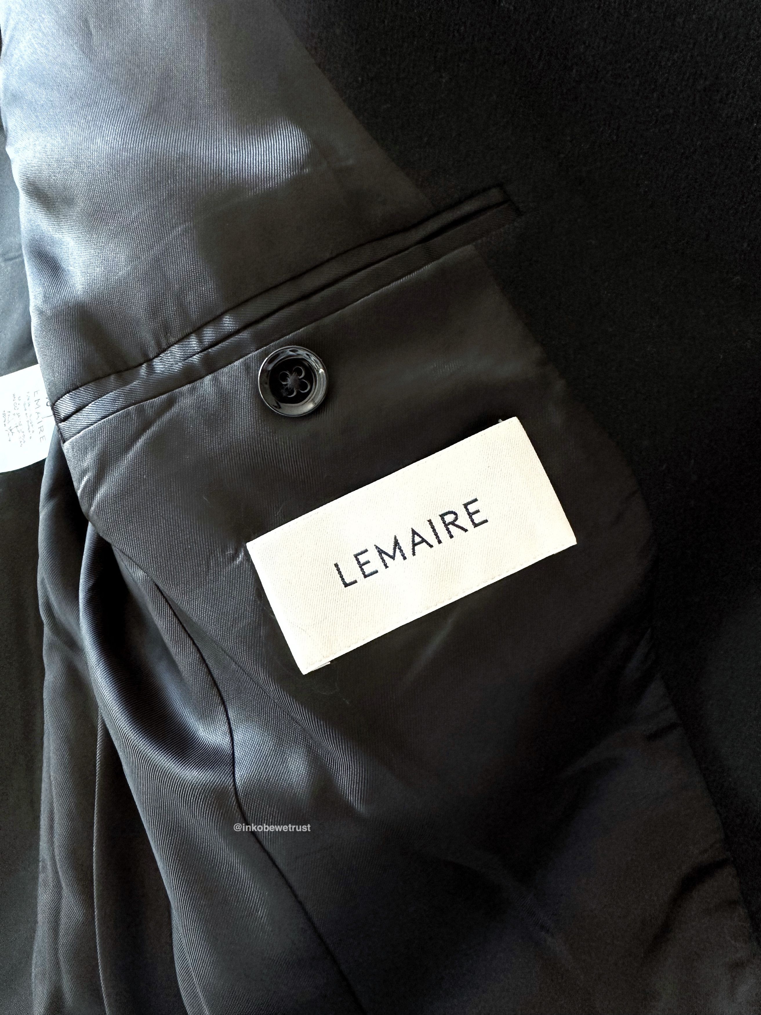 Lemaire Boxy-Cut Single-Breasted Black Blazer Size 48R - 5 Thumbnail