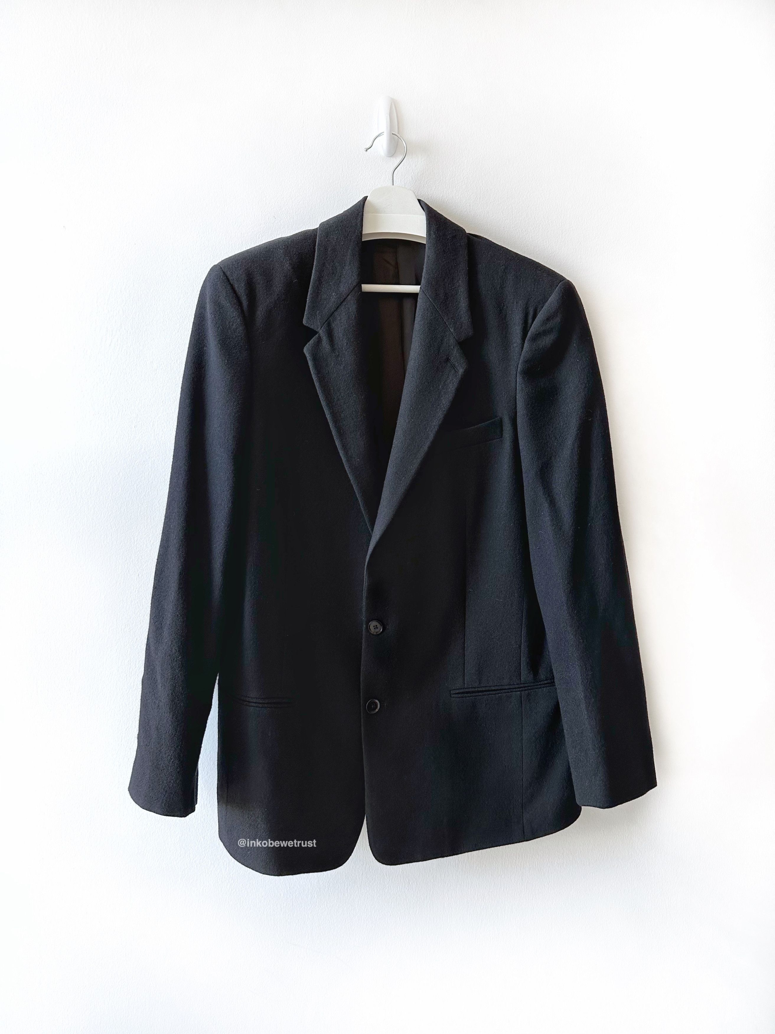 Lemaire Boxy-Cut Single-Breasted Black Blazer Size 48R - 1 Thumbnail