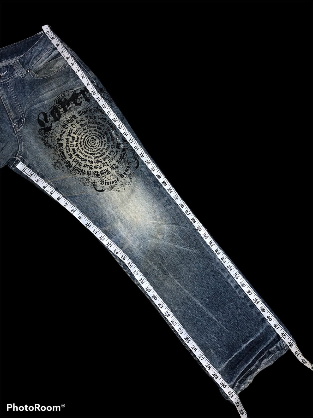 Other SCRIPT DISTRESSED DENIM BY ORIGINAL JEANS Size US 33 - 11 Thumbnail