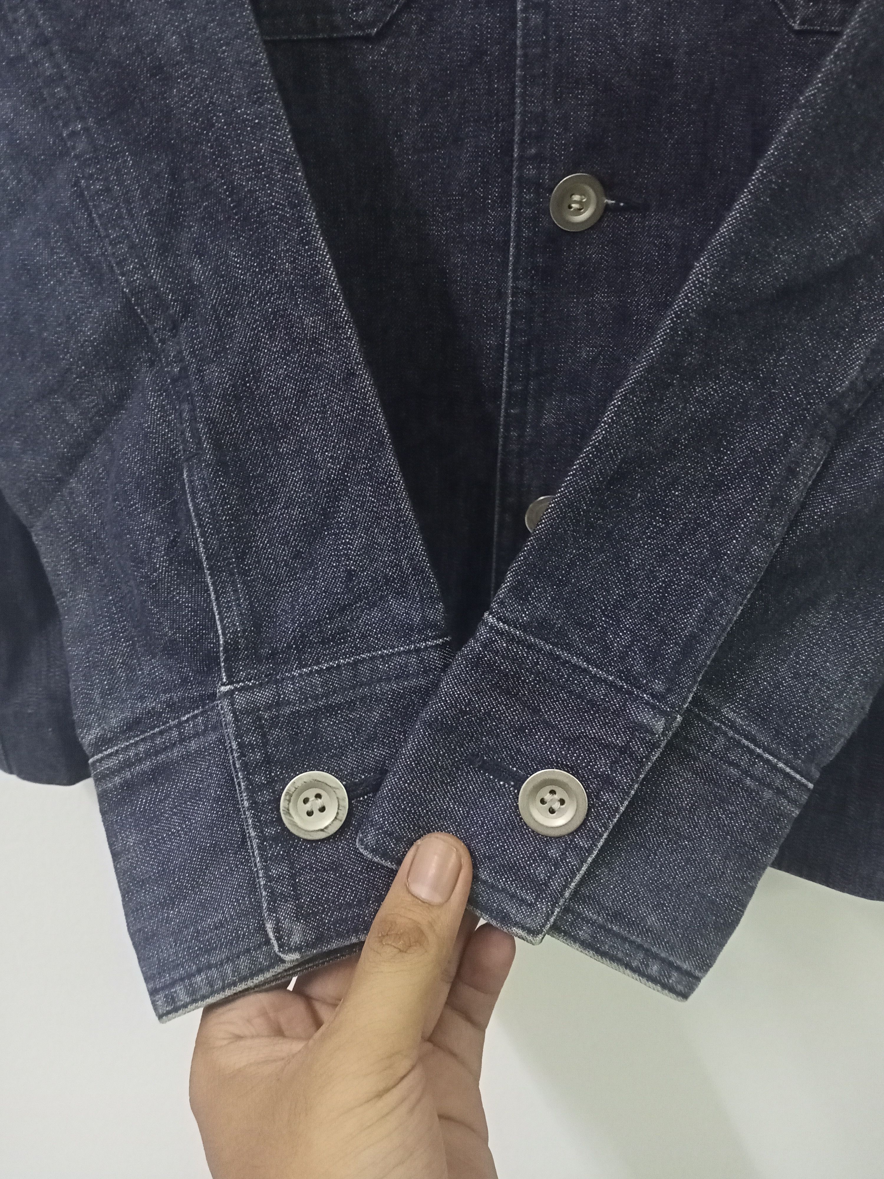 Japan Blue × Japanese Brand × Vintage Vintage Grandecade Blue Denim Workwear Jacket Size S / US 4 / IT 40 - 4 Thumbnail