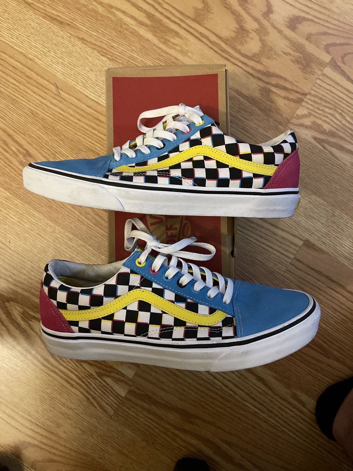 Vans Vans Old Skool Crazy Check CMYK Mens 10.5 Journeys Grailed