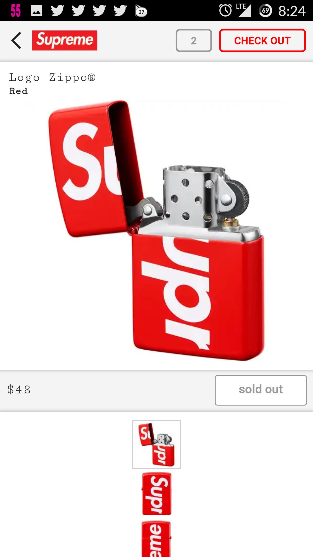 Supreme Logo Zippo | Grailed