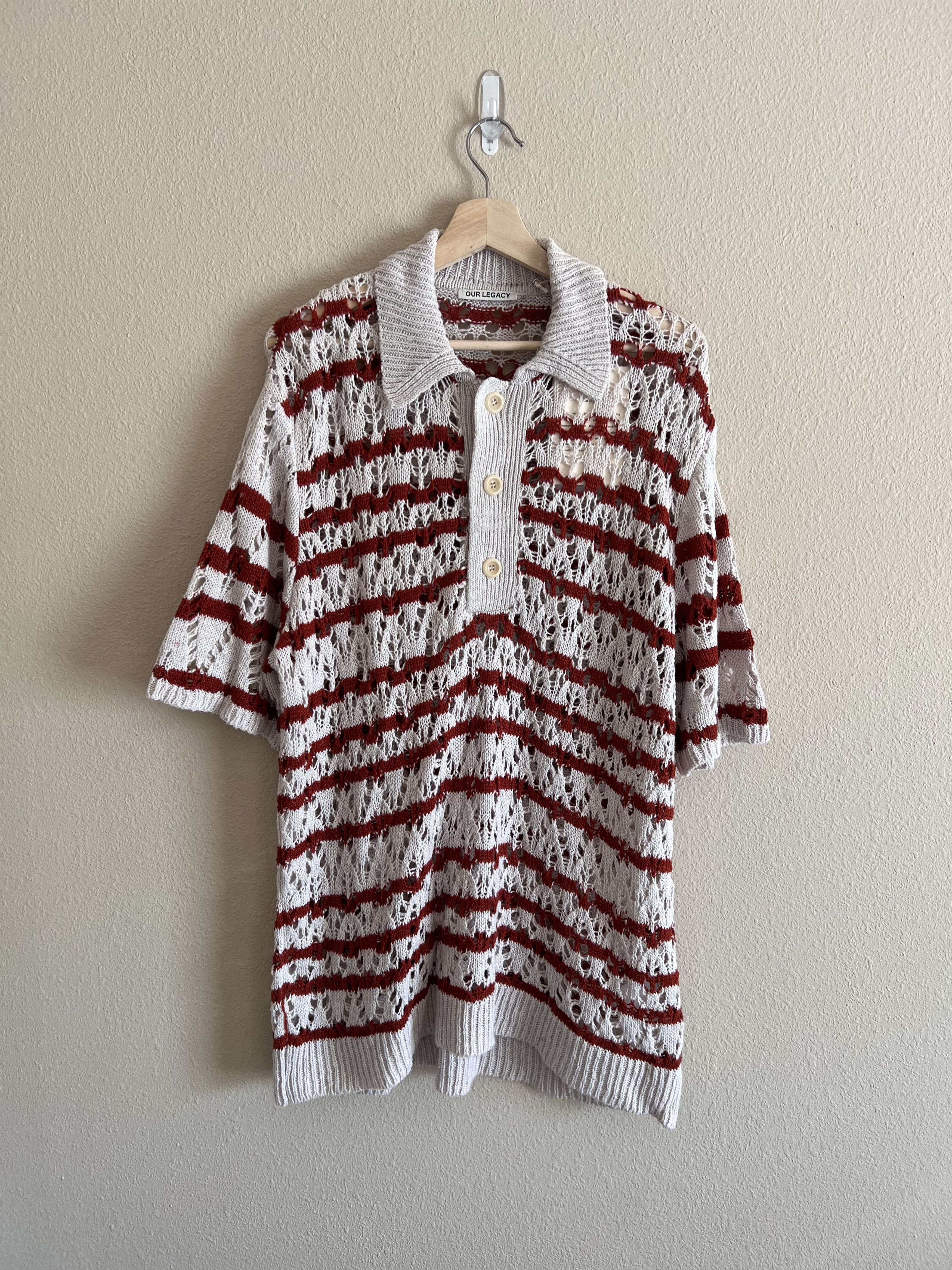 トップス 22SS ourlegacy big piquet zigzag polo Our Legacy - Big Piquet Zig Zag Stripe | Our Legacy