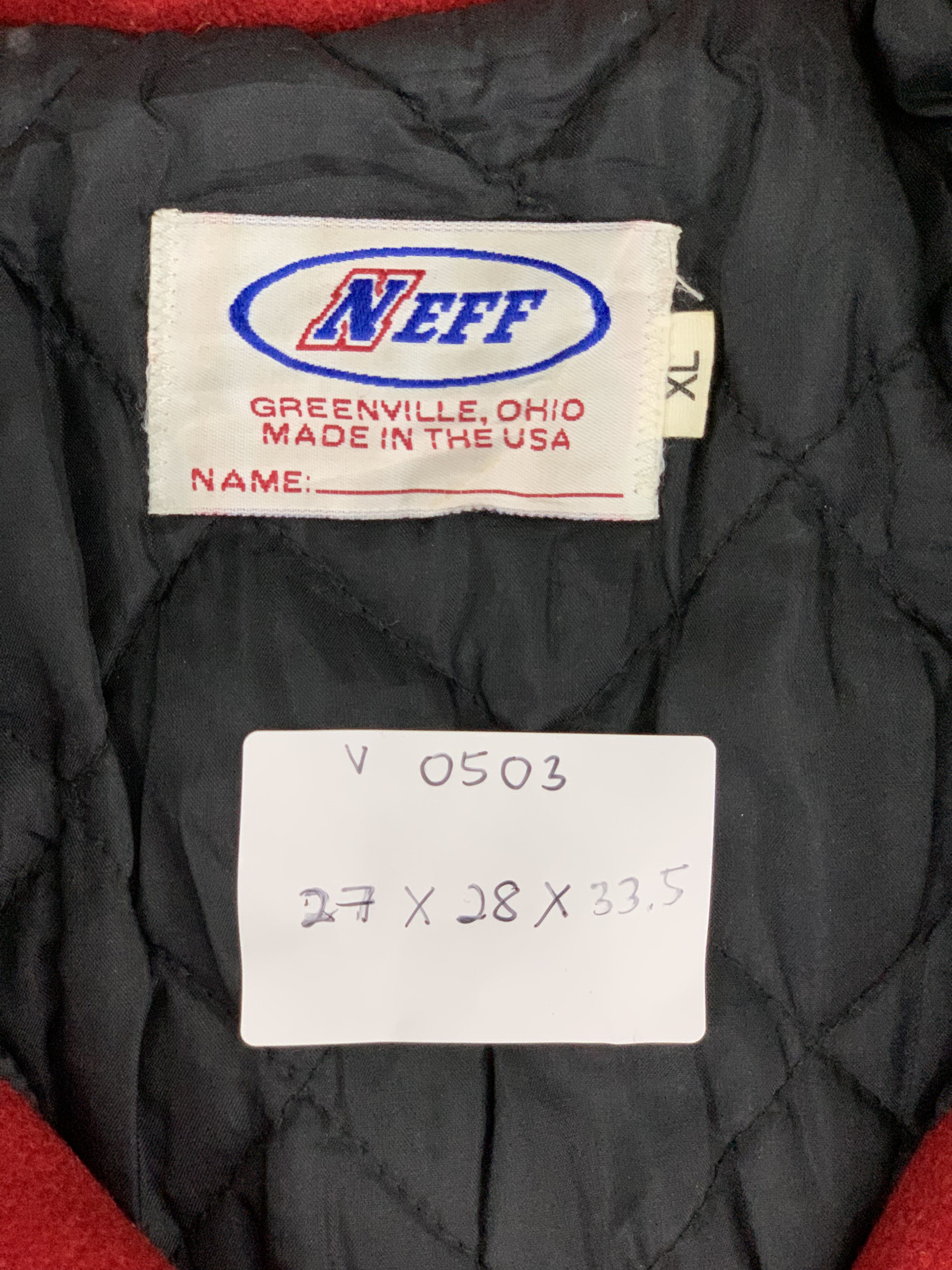 NEFF Vintage 80 Neff Sleeve Leather Varsity Jacket V0503 Size US XL / EU 56 / 4 - 12 Thumbnail