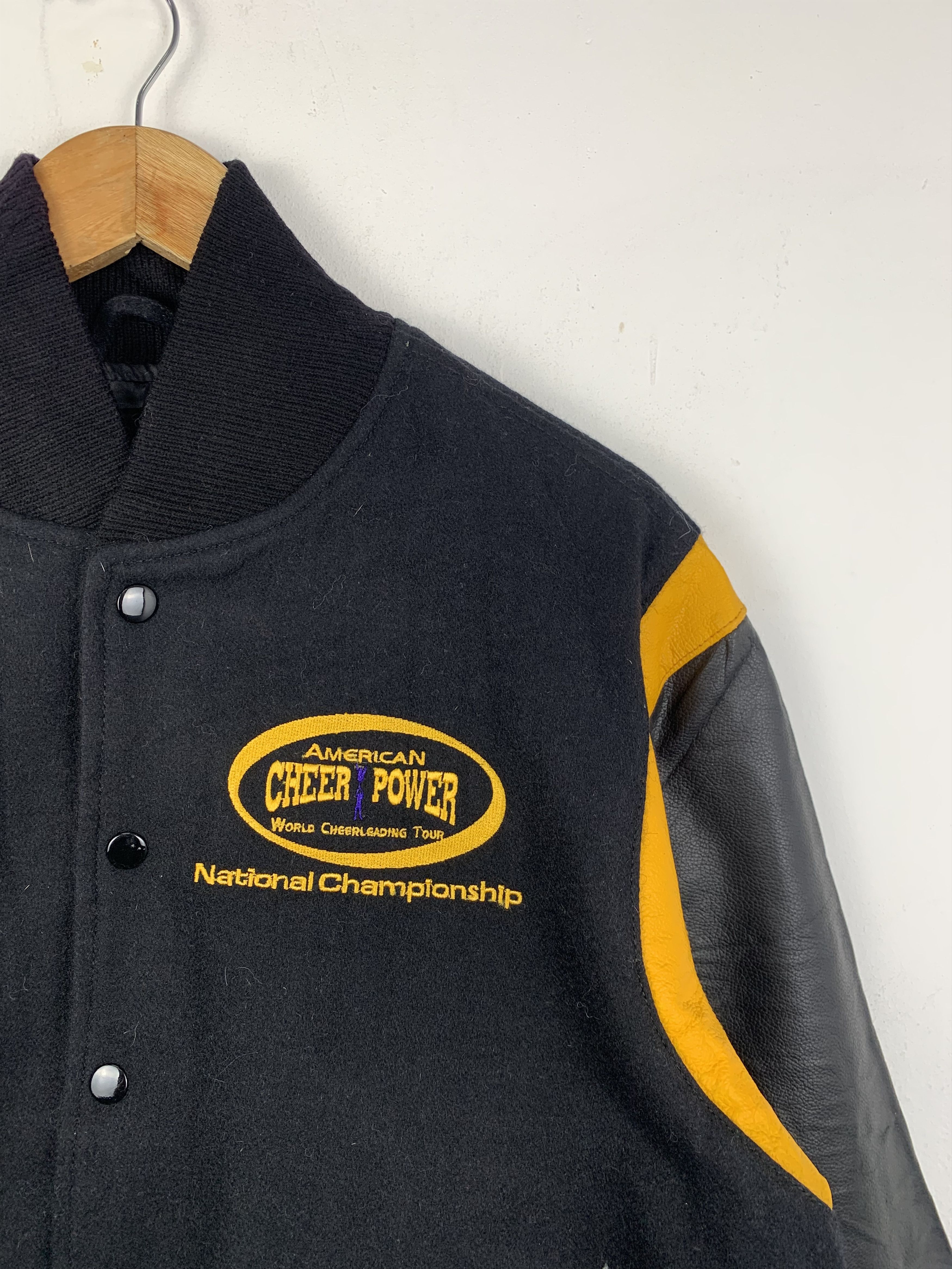 Other Vintage 90s National Champion Sleeve Leather Varsity V0531 Size US L / EU 52-54 / 3 - 6 Thumbnail