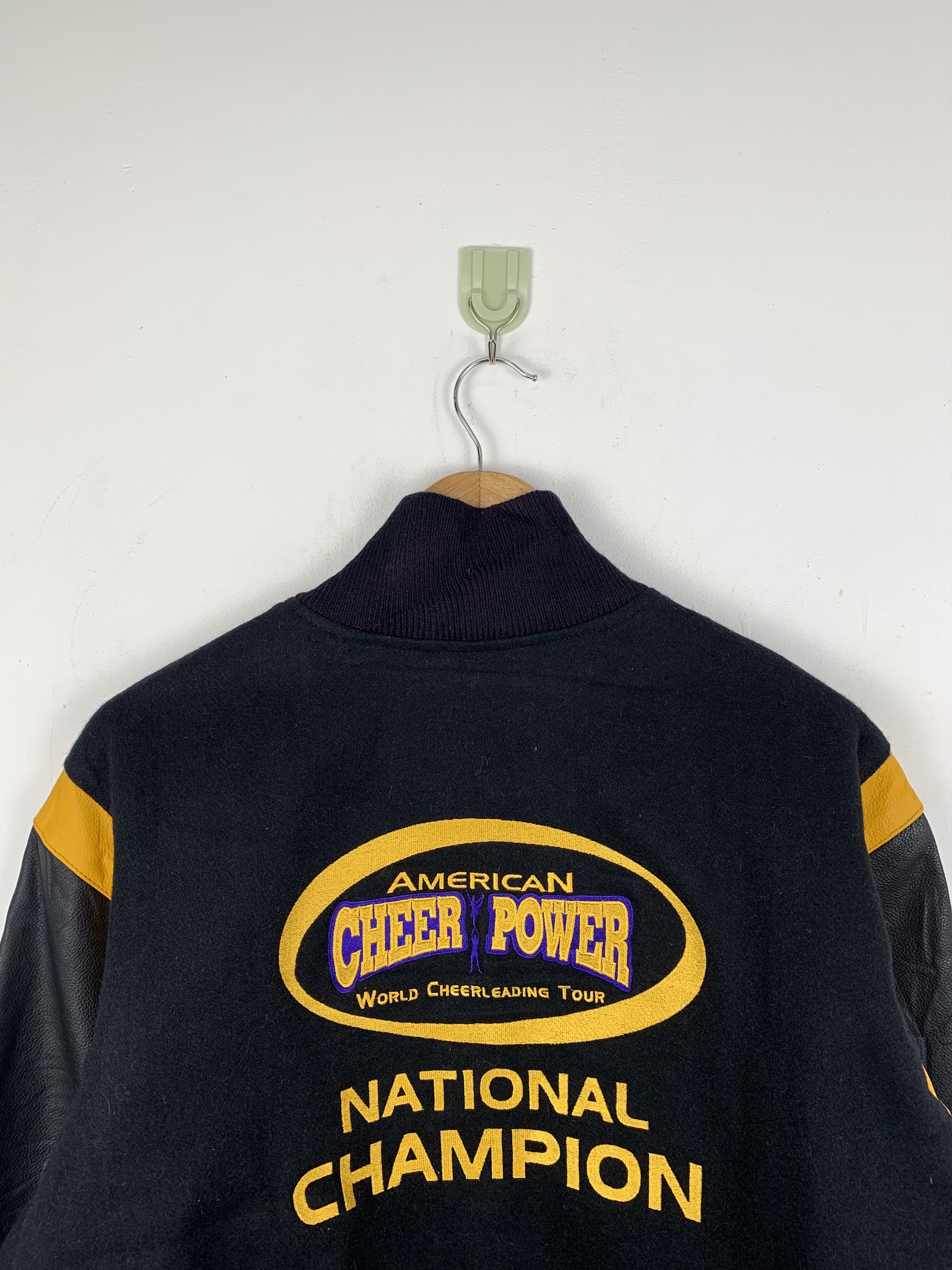 Other Vintage 90s National Champion Sleeve Leather Varsity V0531 Size US L / EU 52-54 / 3 - 4 Thumbnail