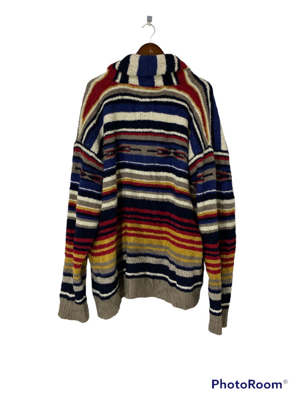 Japanese Brand Cardigan Navajo Style Design Multicoloured Size US XL / EU 56 / 4 - 2 Thumbnail